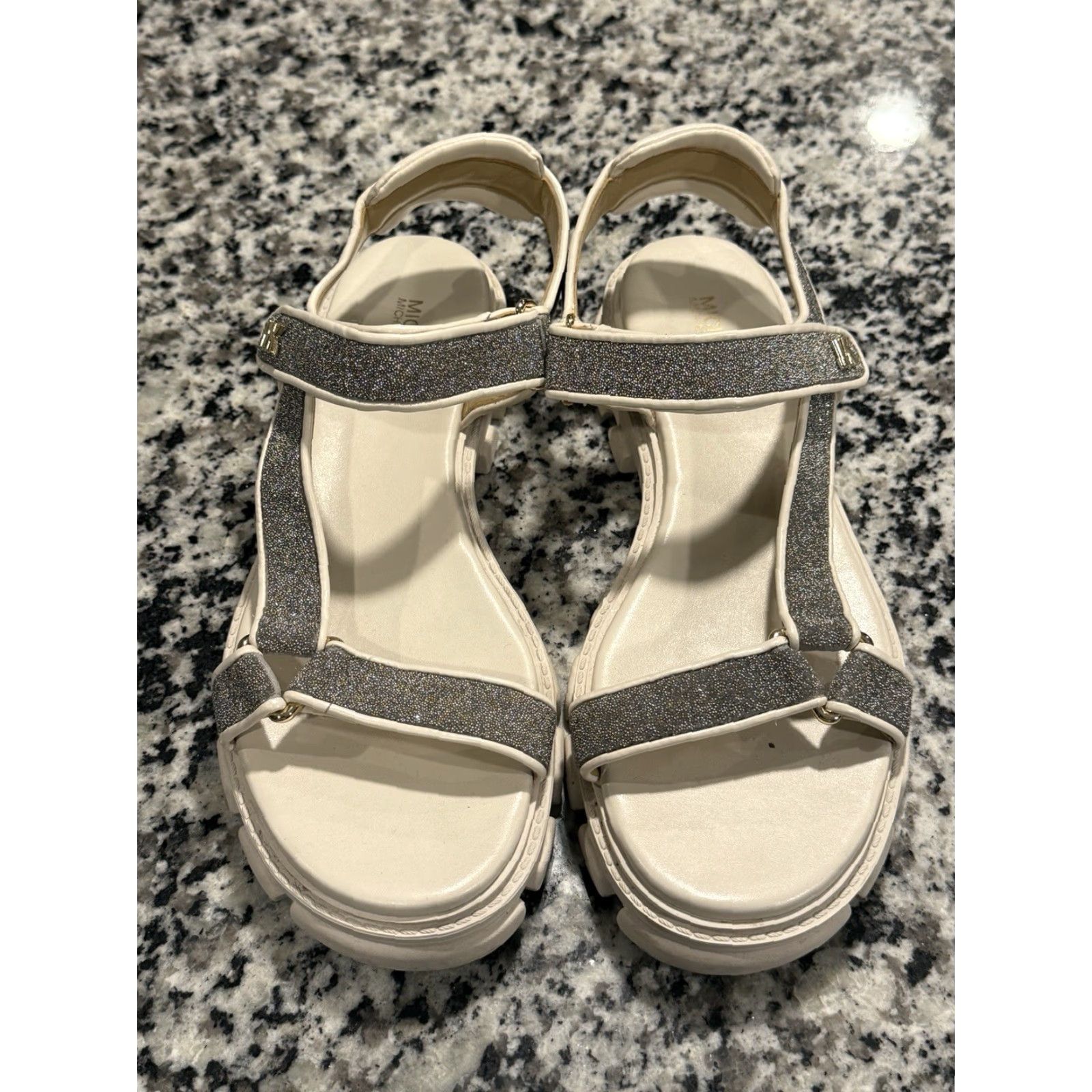 Michael Kors MICHAEL Michael Kors Ridley Platform Sandal Womens US 8 Multicolor Leather Size US 8 / IT 38 - 4 Thumbnail