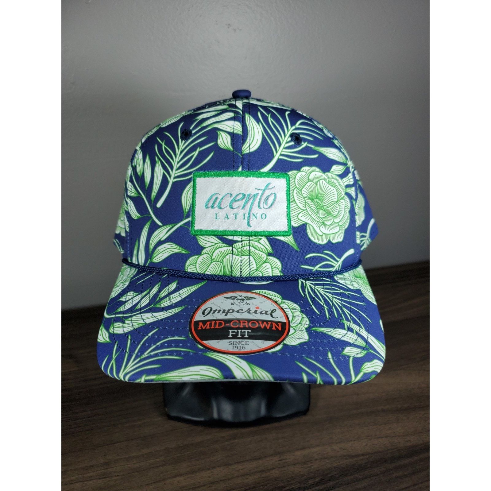 Imperial Acento Latino Hat Floral Snapback Cap Imperial Blue & Green Size ONE SIZE - 1 Thumbnail