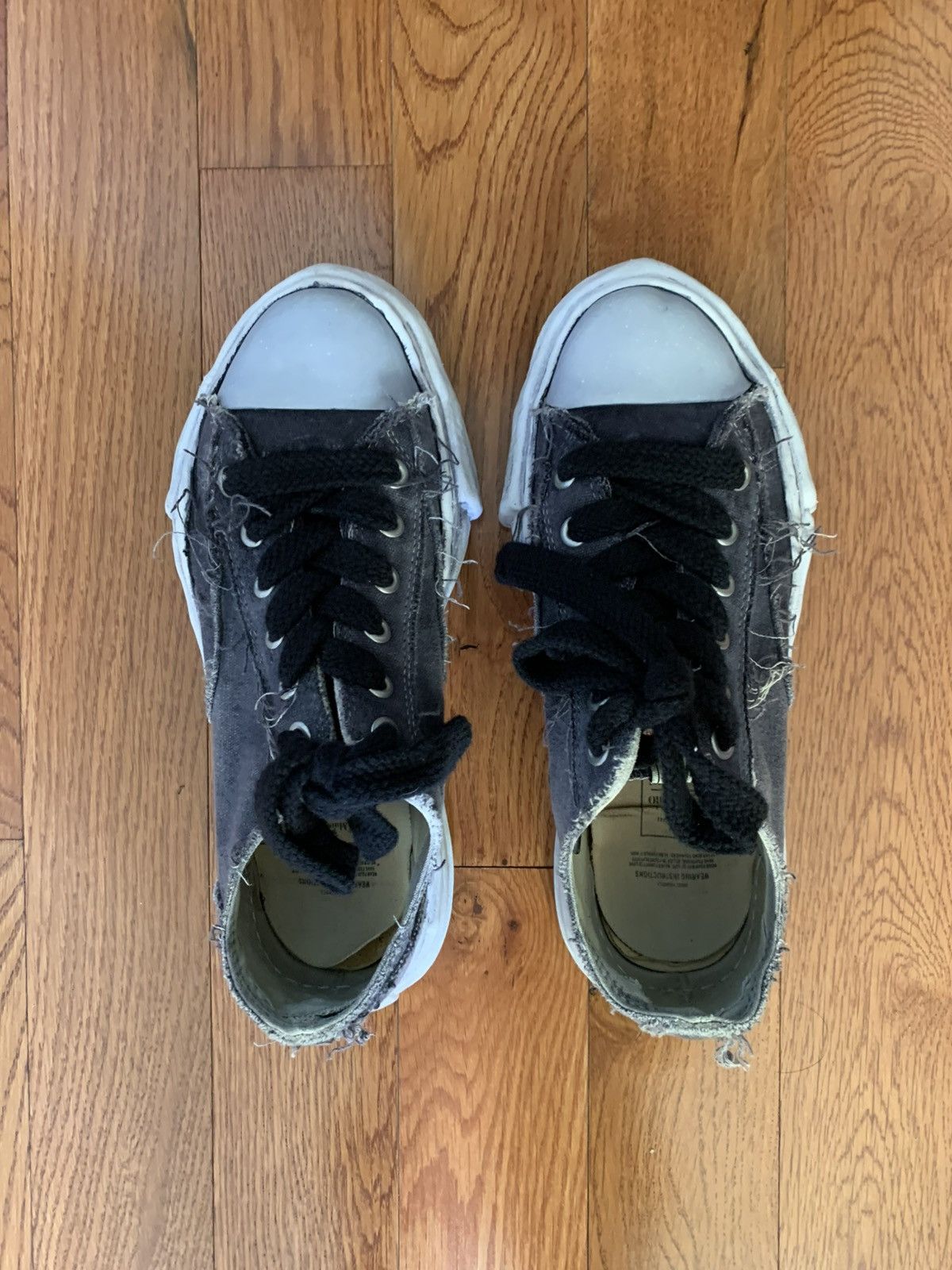 Maison MIHARA YASUHIRO Maison Mihara Yasuhiro Black Over-Dyed Peterson Sneakers Size US 9 / EU 42 - 1 Thumbnail