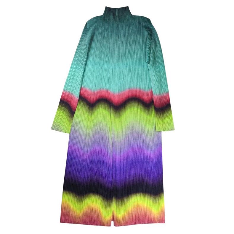 Issey Miyake issey miyake size:3 Aurora colored pleated dress Size XXS / US 00 / IT 34 - 1 Thumbnail