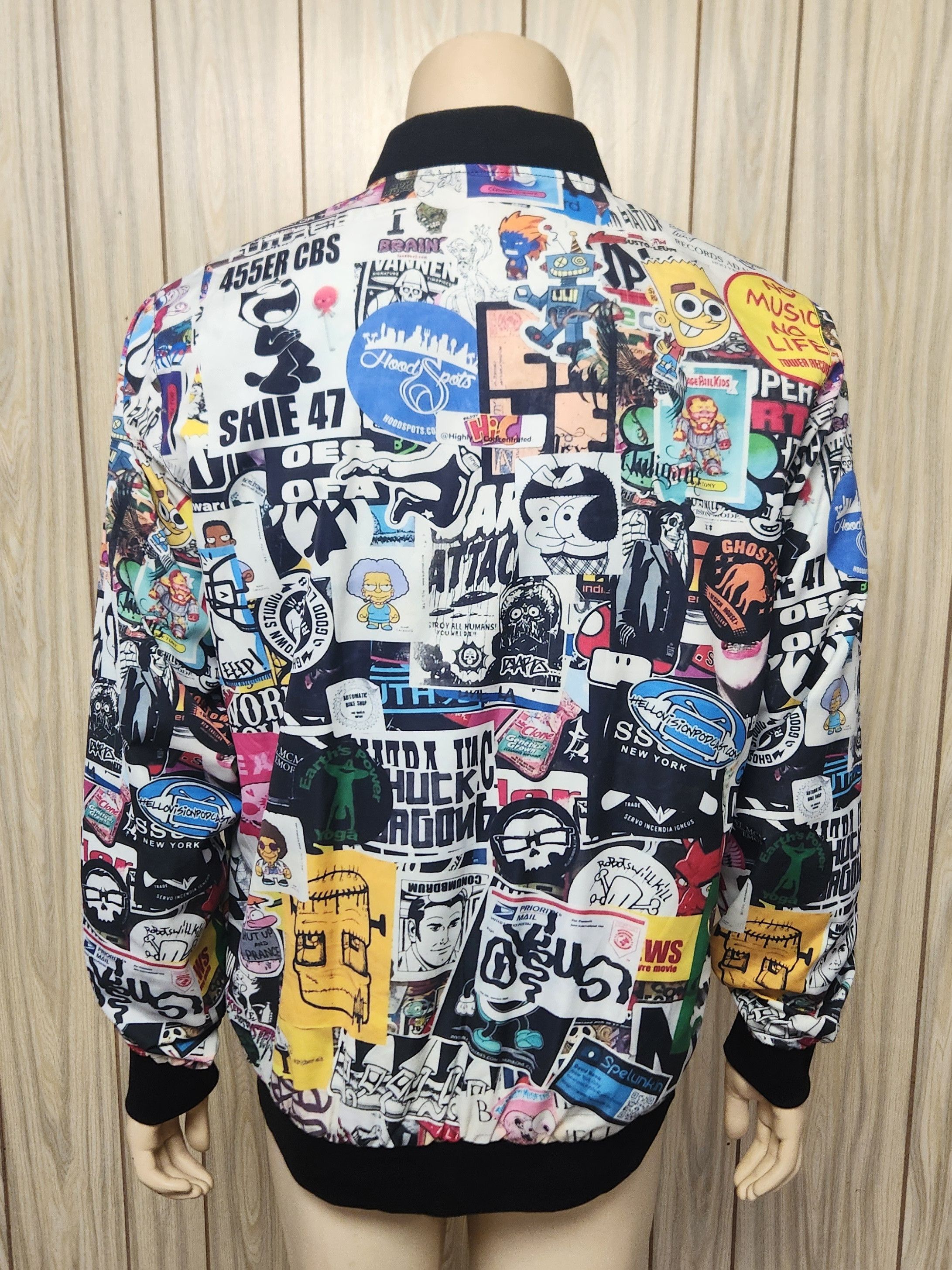 Other cartoon print jacket L zip front Simpsons Garbage Pail Felix Size US L / EU 52-54 / 3 - 9 Thumbnail