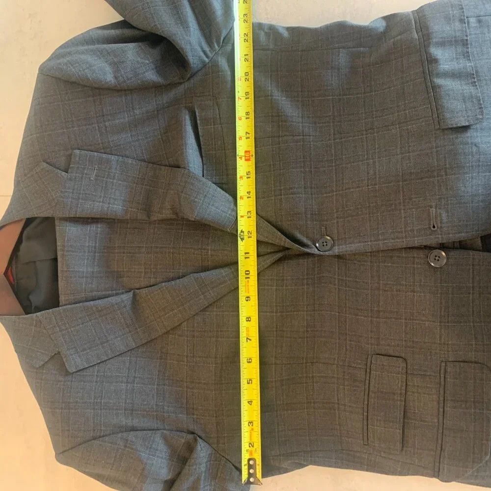 Isaia Isaia Napoli Suit – Gray Check, Made in Italy Size 44R - 7 Thumbnail