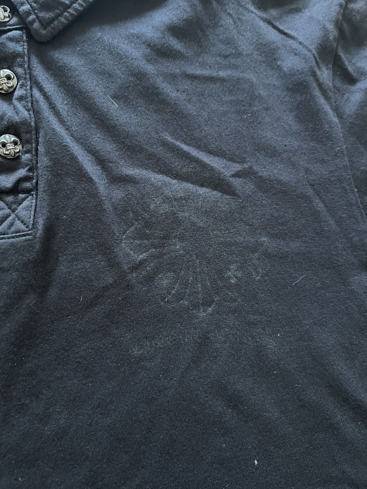 Chrome Hearts Chrome Hearts Silver Button Tonal Plus Cross Logo Polo Shirt Size US M / EU 48-50 / 2 - 3 Thumbnail