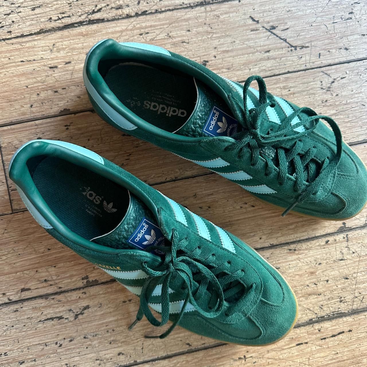 Adidas Adidas Gazelle Collegiate Green Hazy Sky Sneakers Size US 11.5 / EU 44-45 - 3 Thumbnail