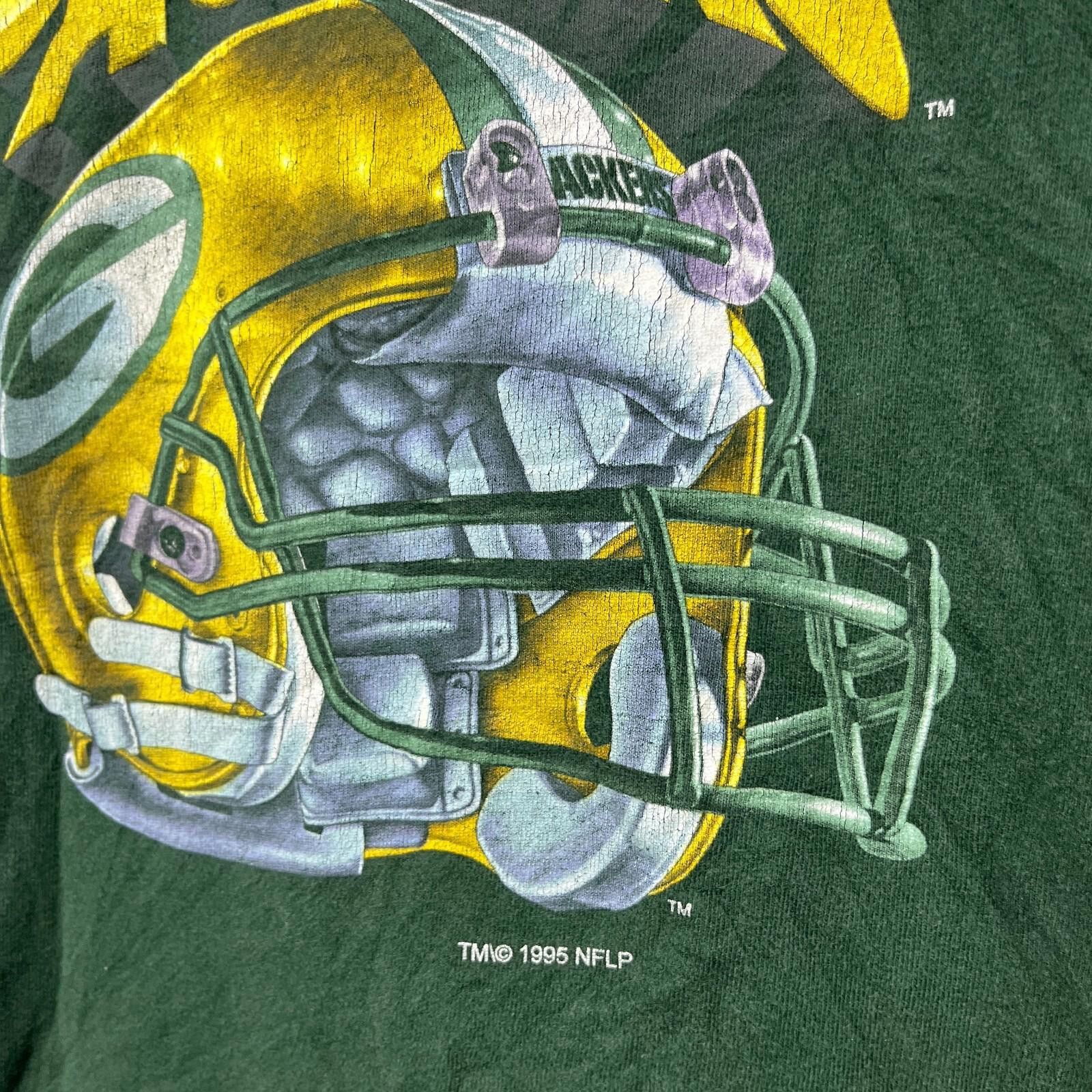 Salomon Vintage 90s Green Bay Packers Single Stitch T-Shirt Small Size US S / EU 44-46 / 1 - 4 Thumbnail