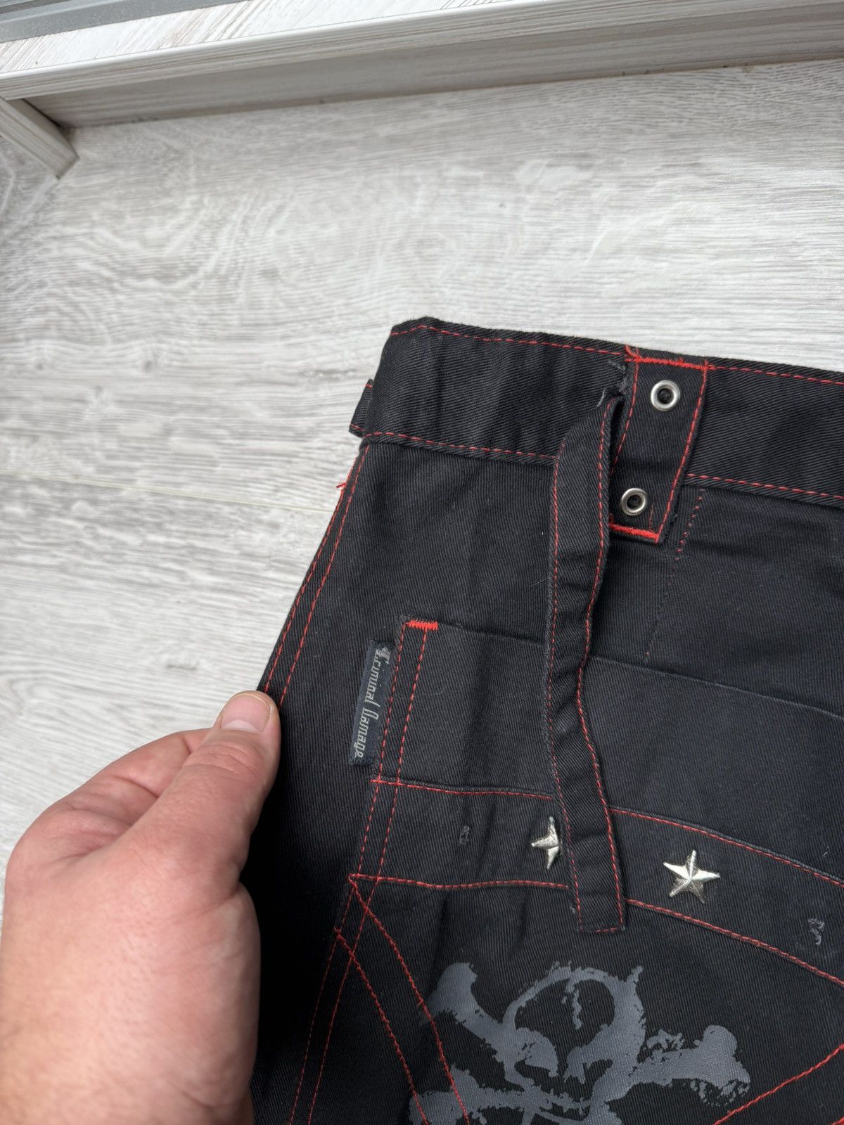 Tripp NYC Criminal Damage Bondage Pant D-Ring Straps Gothic Cyber Rave Size US 34 / EU 50 - 11 Thumbnail