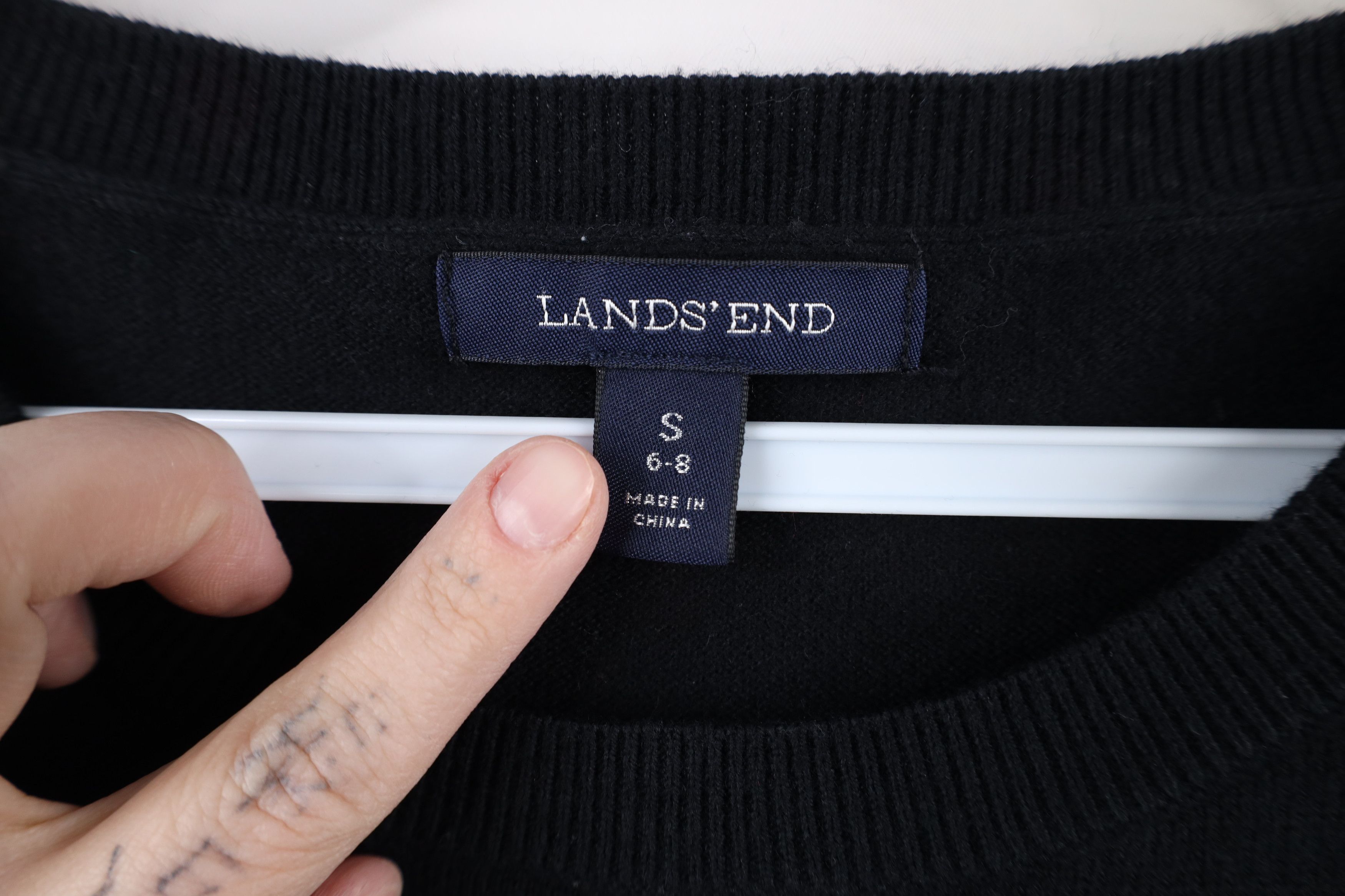 Lands' End × Vintage Vintage Lands End Blend Knit Duck Crewneck Sweater Black Size S / US 4 / IT 40 - 9 Thumbnail