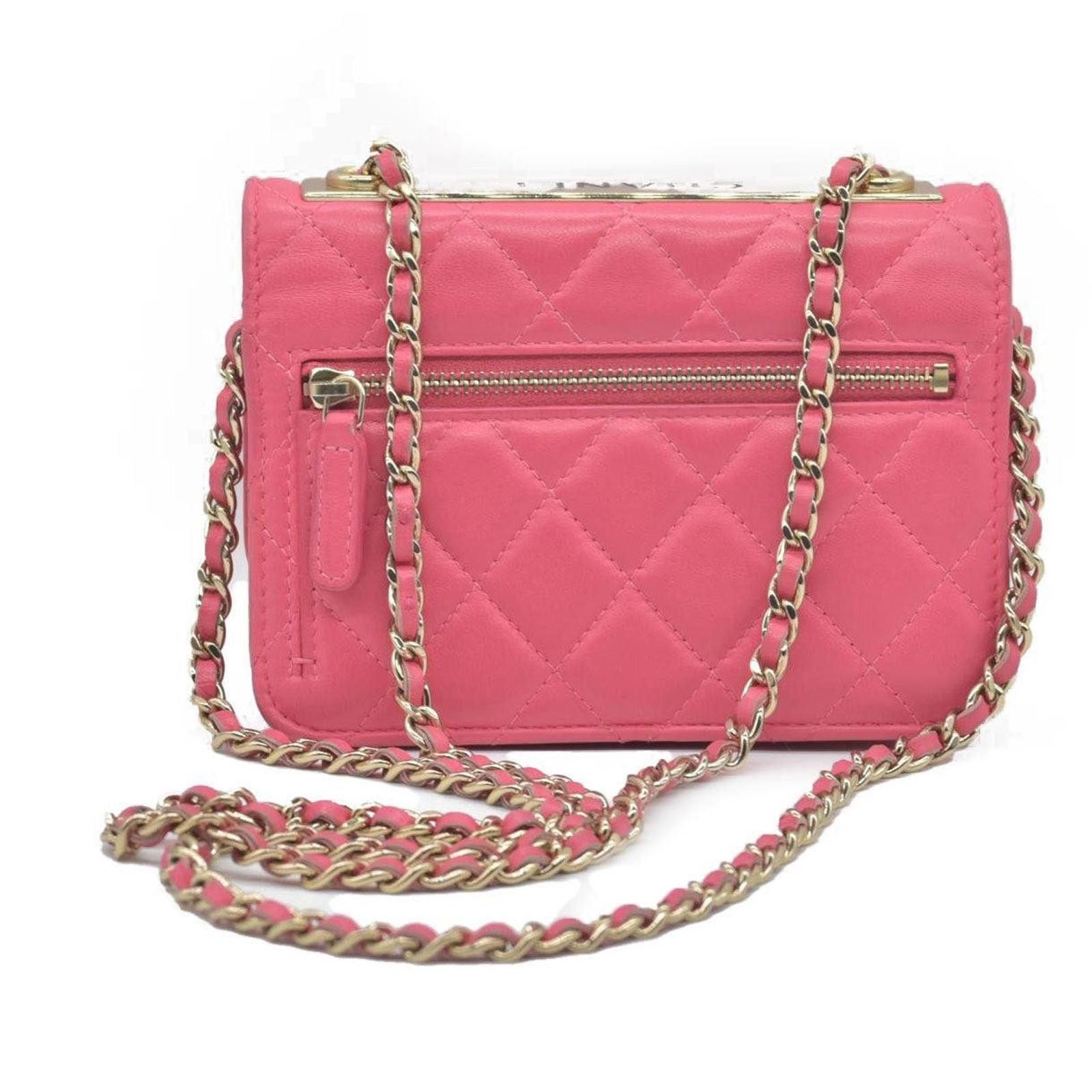Chanel Chanel Lambskin Quilted Mini Trendy CC Wallet On Chain WOC Size ONE SIZE - 8 Thumbnail