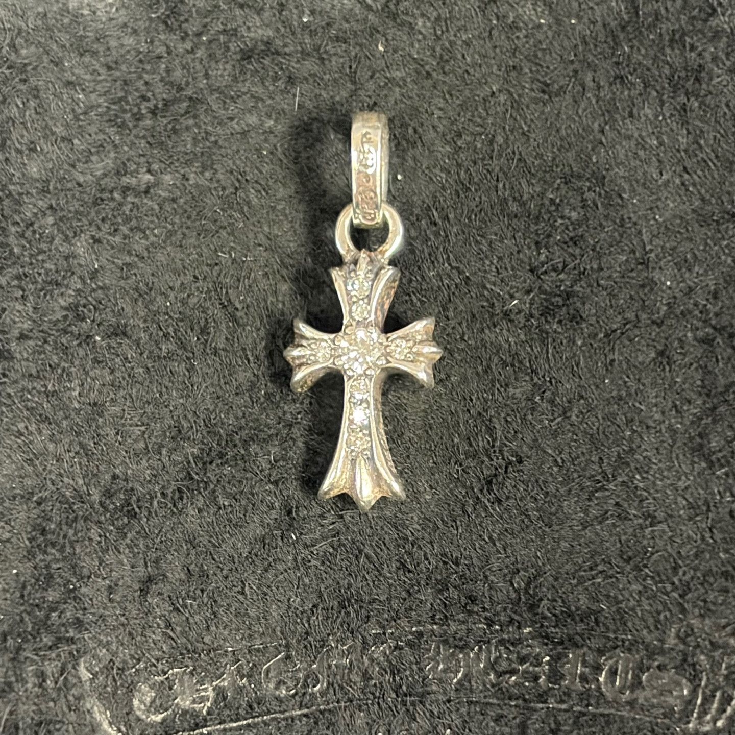 Chrome Hearts Baby Fat Cross Charm Silver with Pave Diamond Size ONE SIZE - 4 Thumbnail