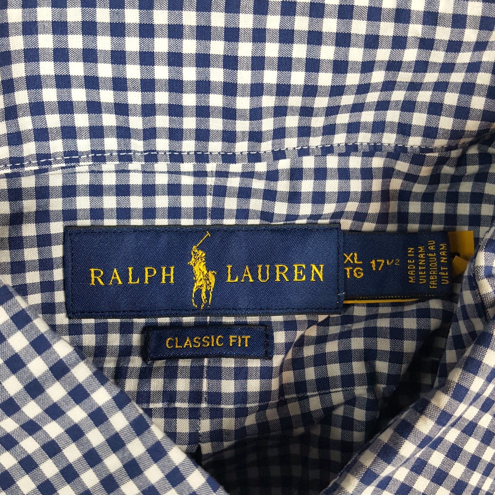 Ralph Lauren VINTAGE Ralph Lauren Men’s Button-Down Shirt XL Blue Gingham Plaid Long Sleeve Collared Casual Workwear 90s Size US XL / EU 56 / 4 - 6 Thumbnail