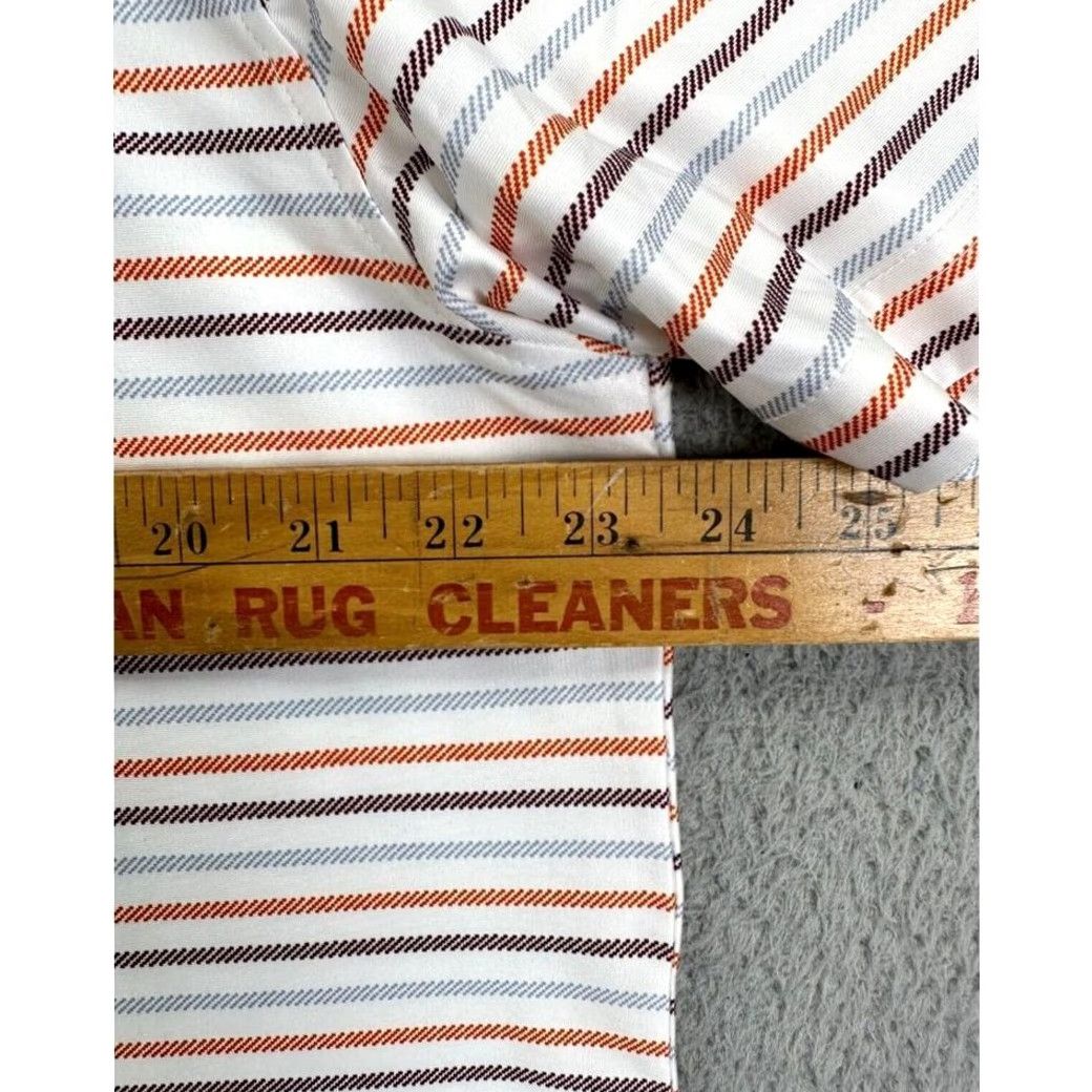 Vintage Hickey Freeman Polo Shirt Adult Large White Striped Golf Rugby Mens NEW Size US L / EU 52-54 / 3 - 5 Thumbnail