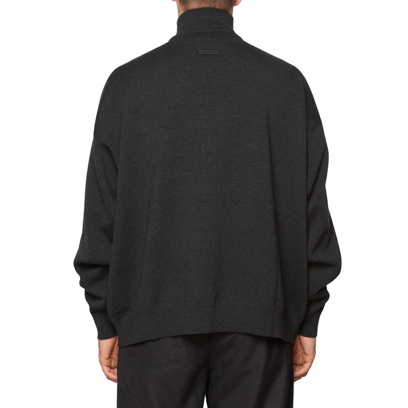 Fear of God FEAR OF GOD Dark Gray Virgin Wool Knit Turtleneck Sweater Size US L / EU 52-54 / 3 - 3 Thumbnail