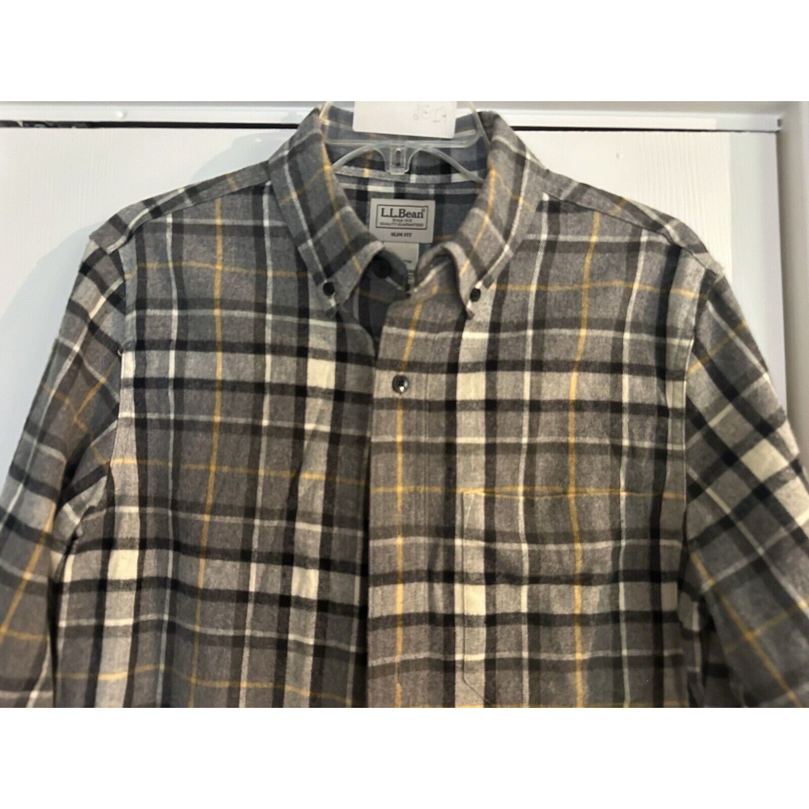 L.L. Bean New LL Bean Flannel Shirt Mens Small Slim Long Sleeve Plaid Size US S / EU 44-46 / 1 - 4 Thumbnail
