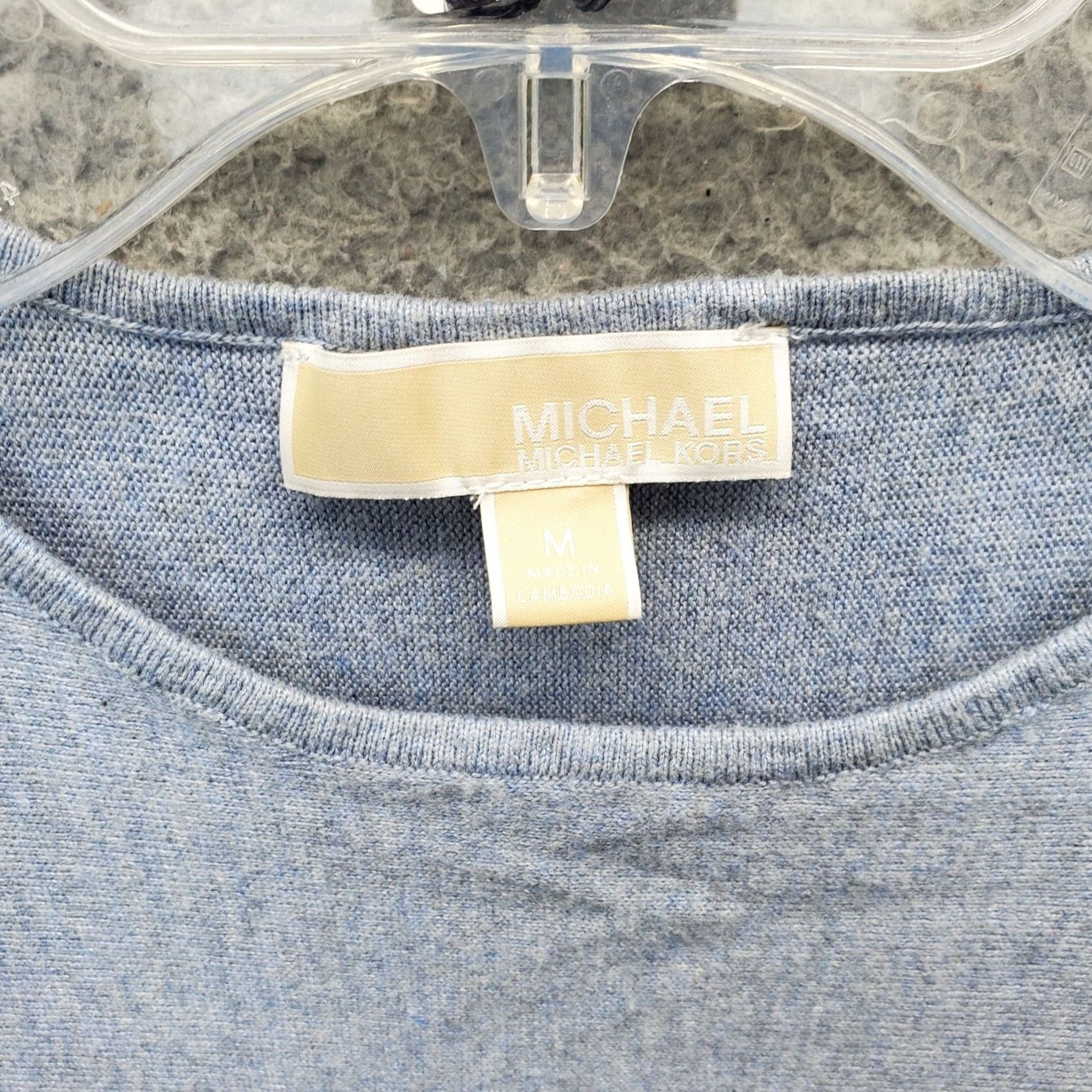 Michael Kors Michael Kors Knit Top Womens M Blue Stretch Long Sleeve Pullover Knit Top Shirt Size M / US 6-8 / IT 42-44 - 3 Thumbnail