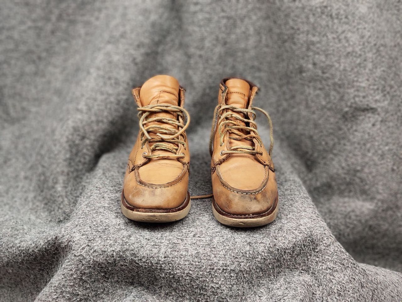 Red Wing Vintage Red Wing Moc Toe 3374 Faded Leather Boots Shoes Size US 5 / EU 37 - 13 Thumbnail