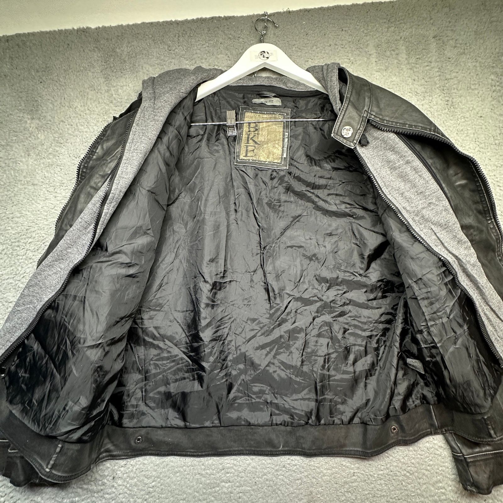 BKE BKE Faux Leather Jacket XL Lined Full Zip Biker Motorcycle Size US XL / EU 56 / 4 - 11 Thumbnail