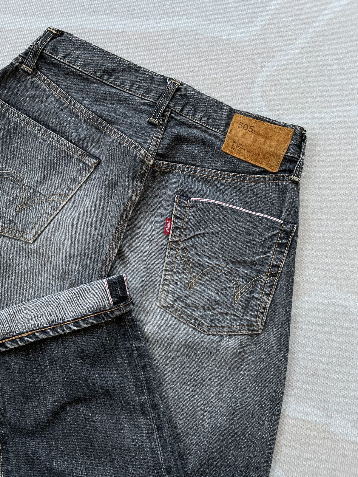 Edwin × Salvage × Vintage Edwin 505 Selvedge Jeans (P86) Size US 28 / EU 44 - 1 Thumbnail