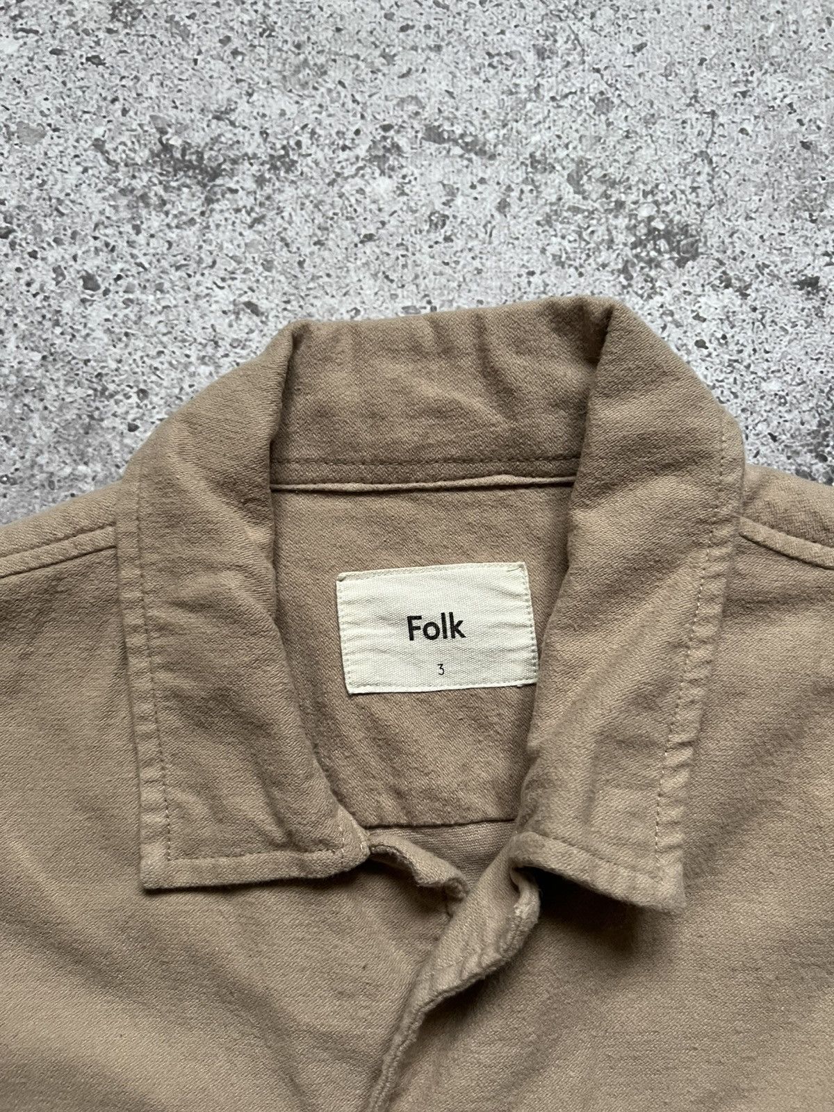 Folk Folk Cotton Shirt Button Up Beige Overshirt Size US M / EU 48-50 / 2 - 8 Thumbnail
