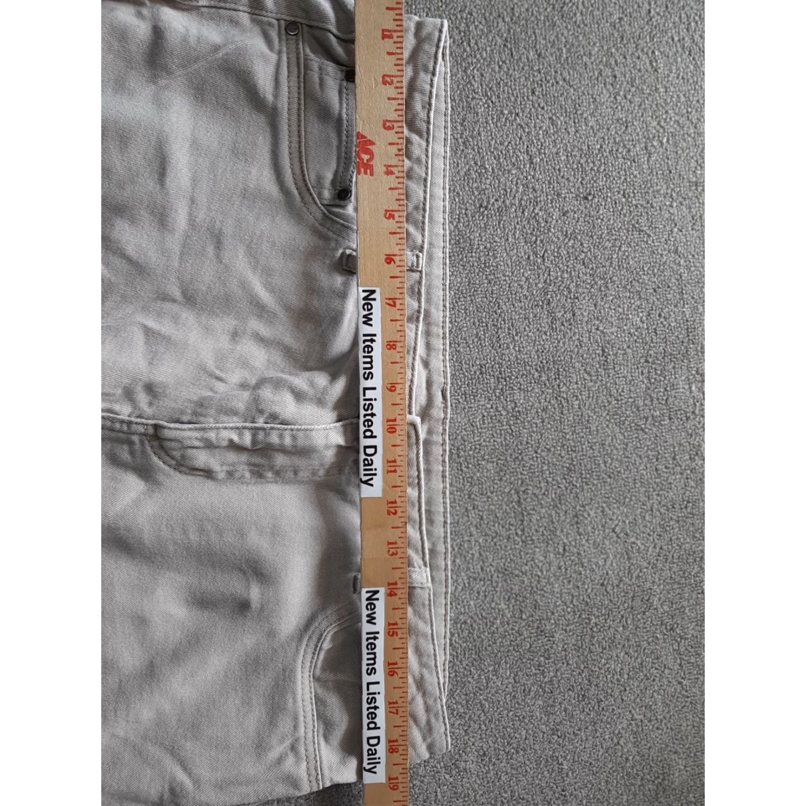 Faded Glory Faded Glory Womens Jeans Jegging Beige 16 Regular Stretch Solid Medium Polyester Blend Machine Washable Beige Pants Size 16 Womens Jeans Size 38" / US 16 / IT 52 - 3 Thumbnail