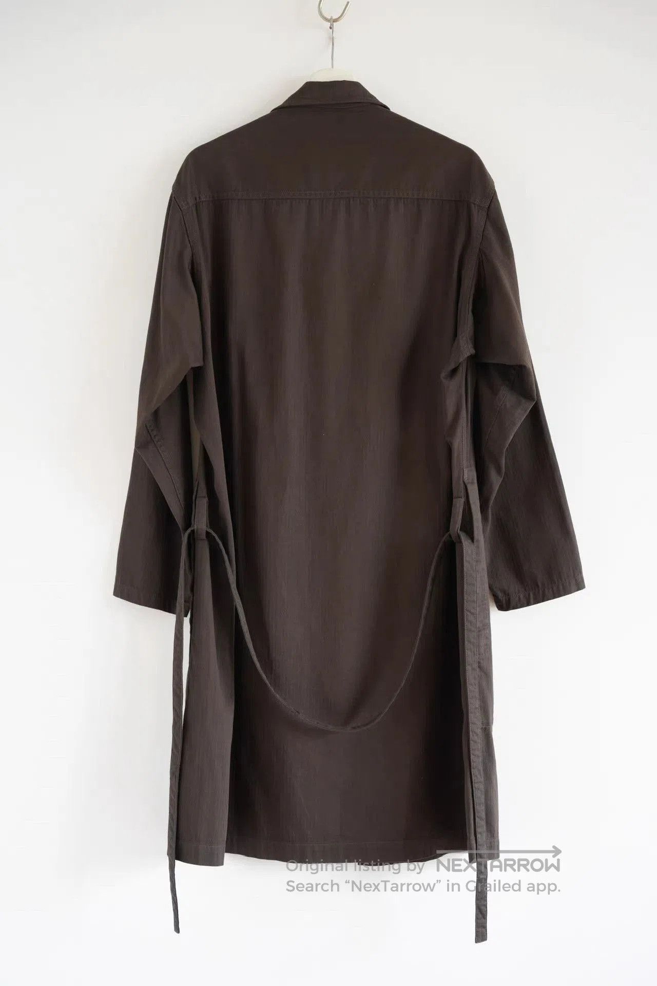Yohji Yamamoto Brown Long Coat with Button Front and Pockets. Size US M / EU 48-50 / 2 - 2 Thumbnail