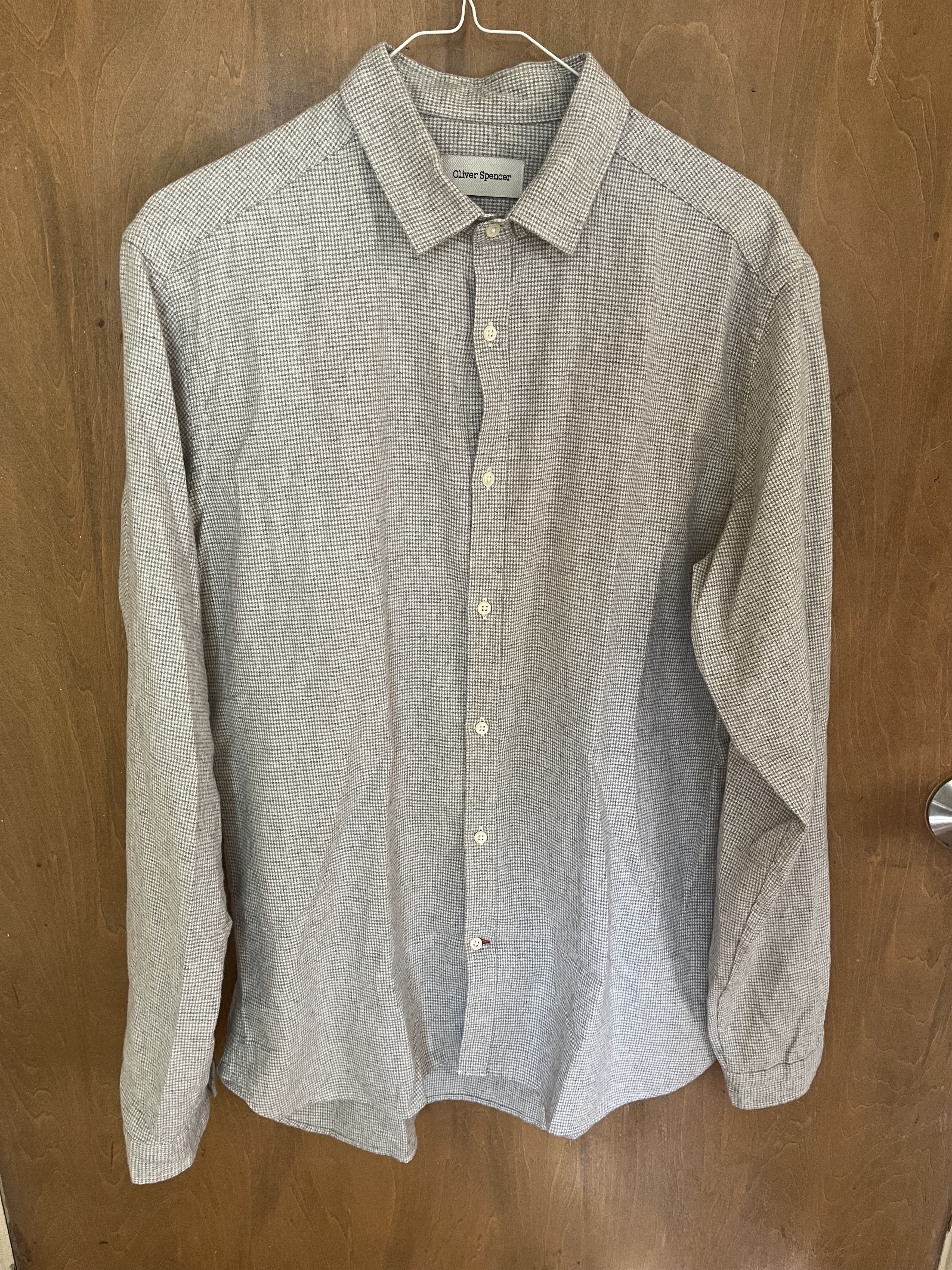 Oliver Spencer Clerkenwell Tab Shirt - Drummond Grey Size US M / EU 48-50 / 2 - 1 Thumbnail