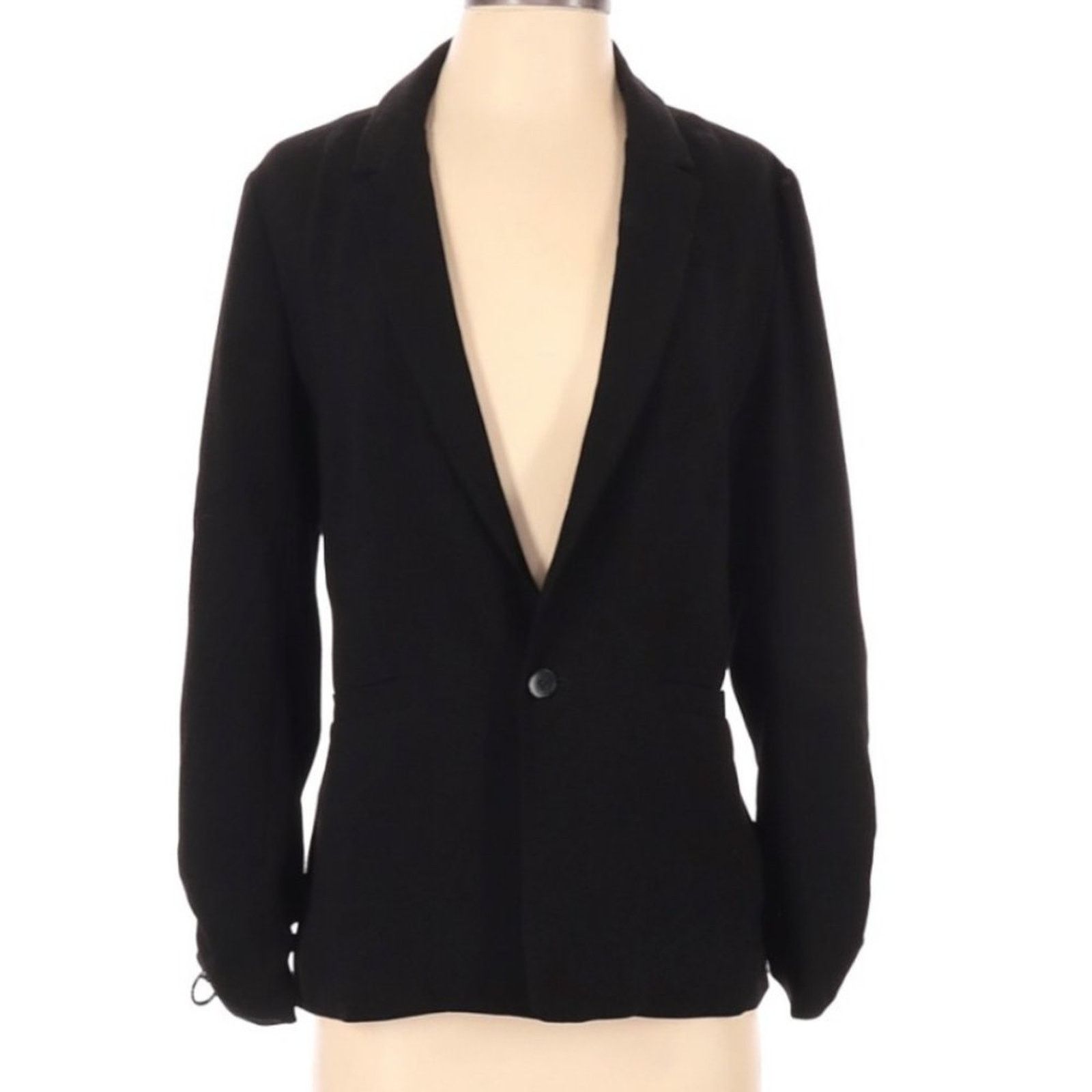 Maje Maje black blazer with scrunched sleeves S Size S / US 4 / IT 40 - 1 Thumbnail