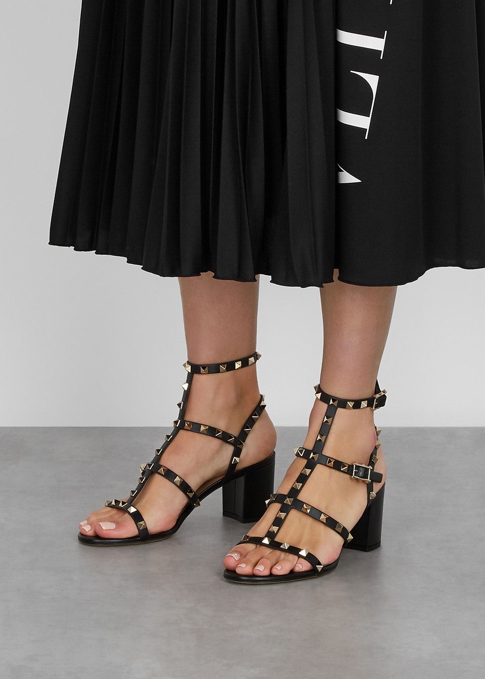 Valentino o1s22i1n0924 Rockstud Sandals in Black Size US 11 / IT 41 - 5 Thumbnail