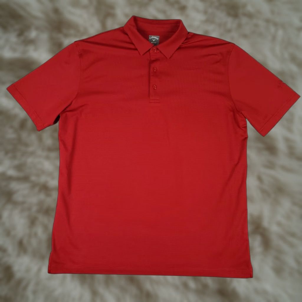 Callaway Callaway Polo Shirt Mens Size Large Red Striped Opti Dri Fit Golf Short Sleeve Size US L / EU 52-54 / 3 - 1 Thumbnail