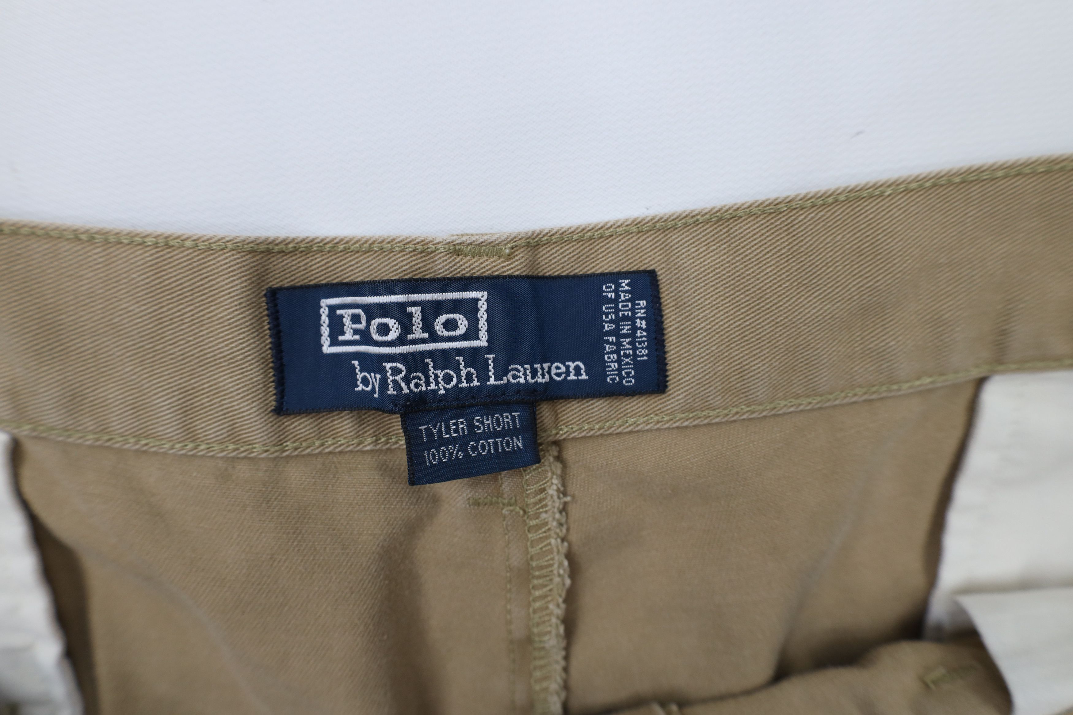 Ralph Lauren × Vintage Vintage 90s Ralph Lauren Knee Chino Shorts Beige Cotton Size US 36 / EU 52 - 6 Thumbnail