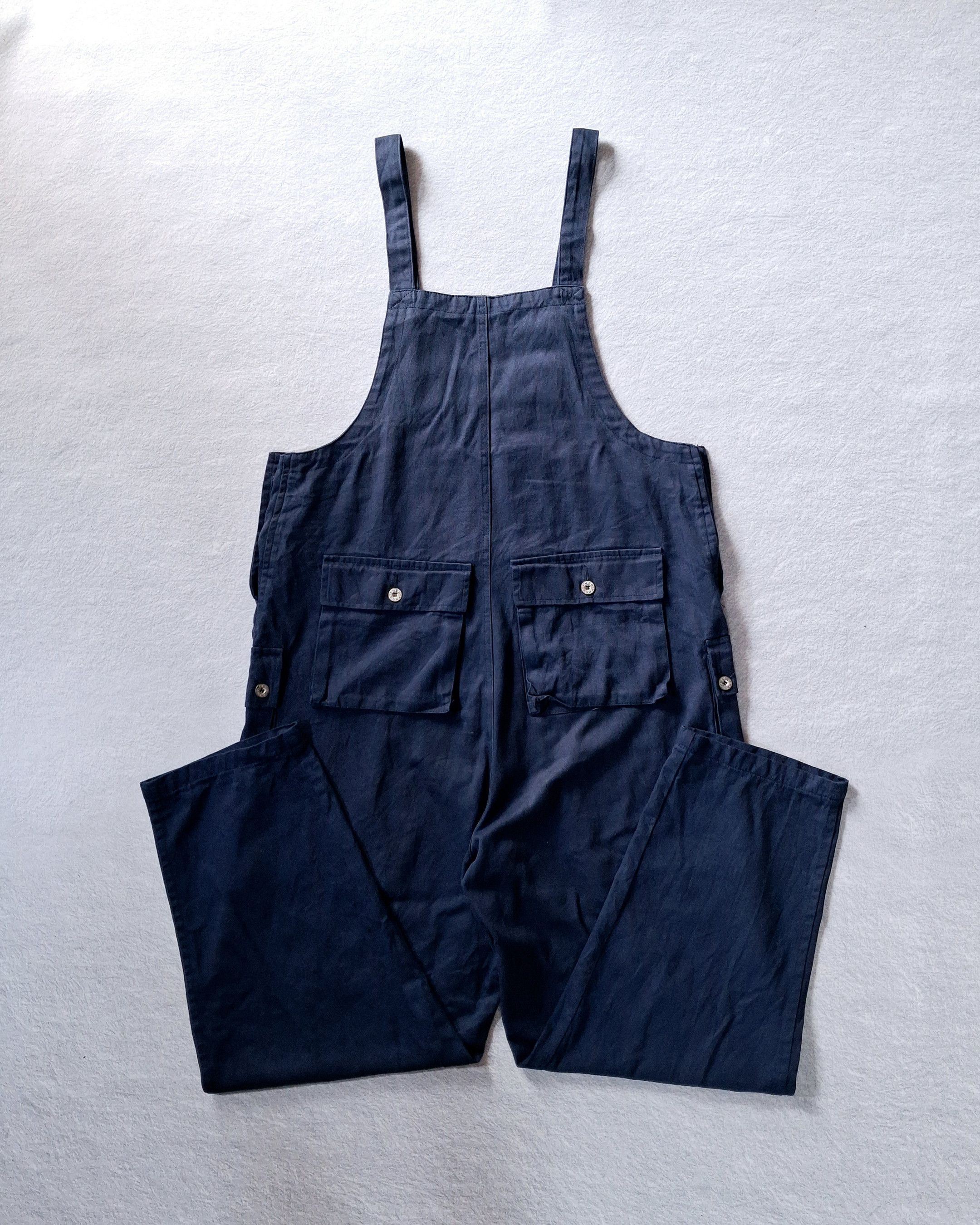Japanese Brand PMGO HERRINGBONE TWILL HBT NAVY OVERALL Size US 43 - 11 Thumbnail
