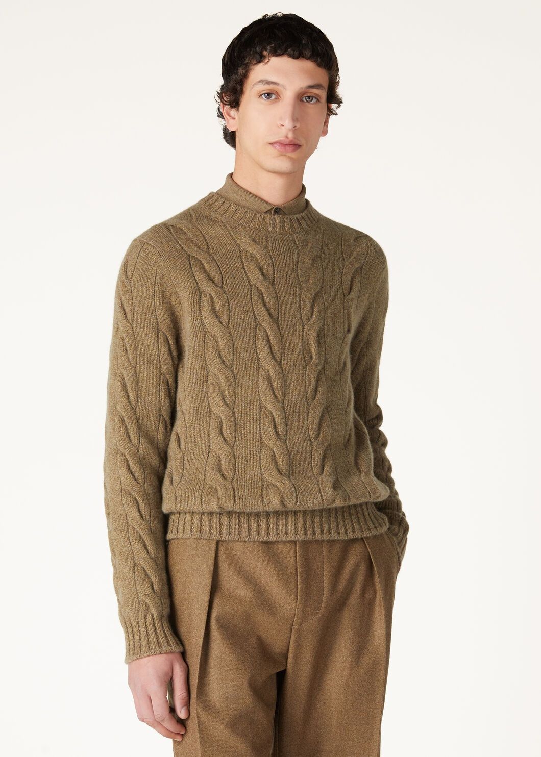 Loro Piana o1w1db10725 FAO3412 Napier Crewneck Sweater in Brown Size US L / EU 52-54 / 3 - 4 Thumbnail