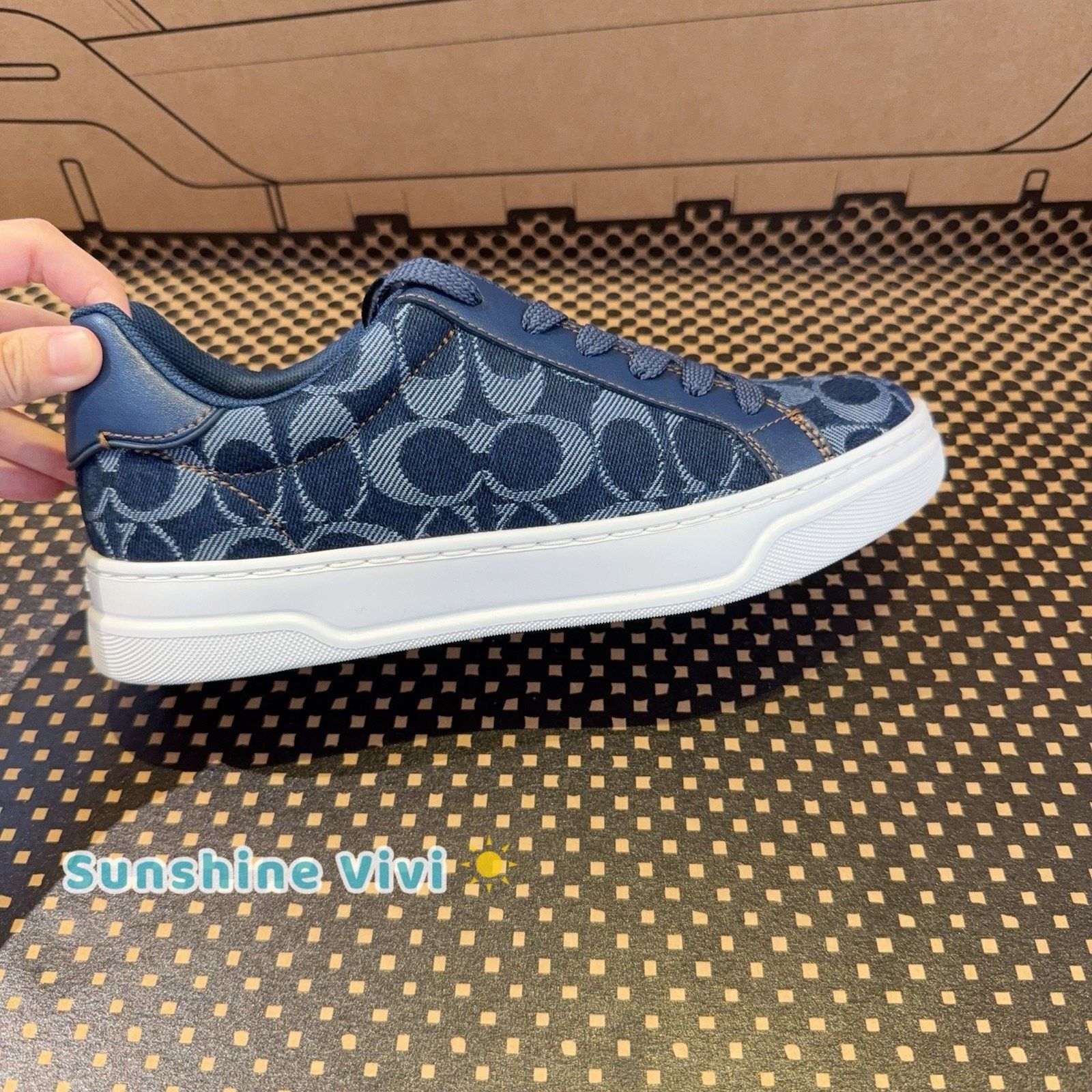 Coach NEW Coach High Line Sneaker Denim Deep Blue CBO10 us5.5 Size US 5.5 / IT 35.5 - 7 Thumbnail