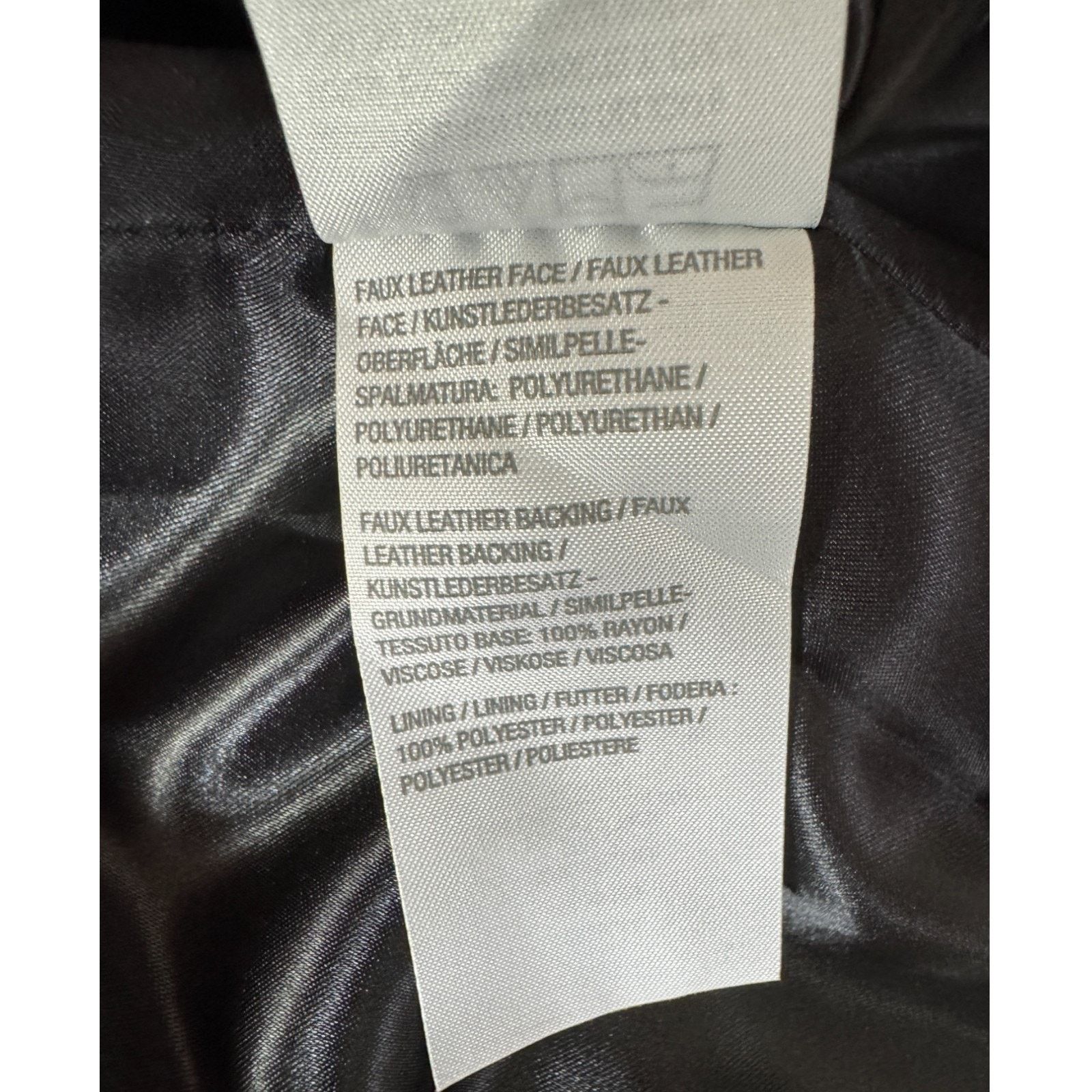 Other Dennis Basso Luxe Faux Leather Jacket Black Large Petite Size S / US 4 / IT 40 - 10 Thumbnail