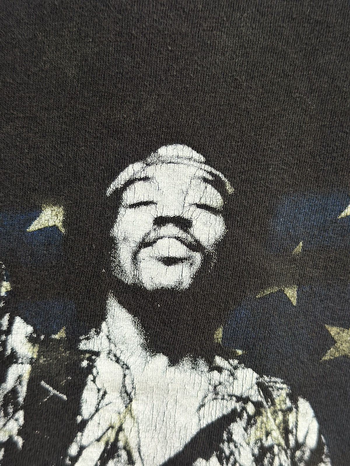 Band Tees Thrashed Vintage Jimi Hendrix America Flag Distress Tee Size US L / EU 52-54 / 3 - 3 Thumbnail