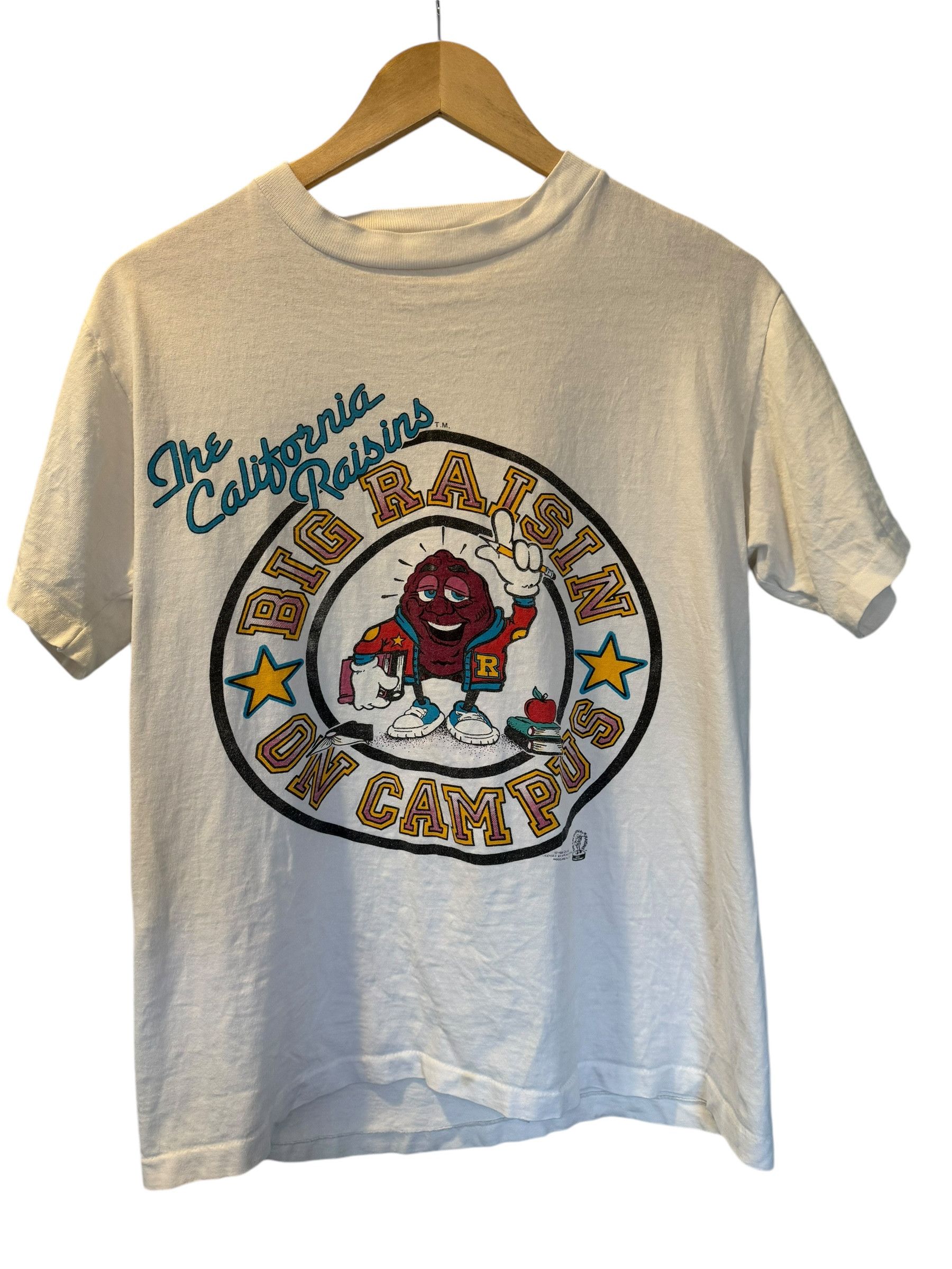 Vintage 1988 The California Raisin Co. "Big Raisin on Campus" Tee Size US M / EU 48-50 / 2 - 1 Thumbnail