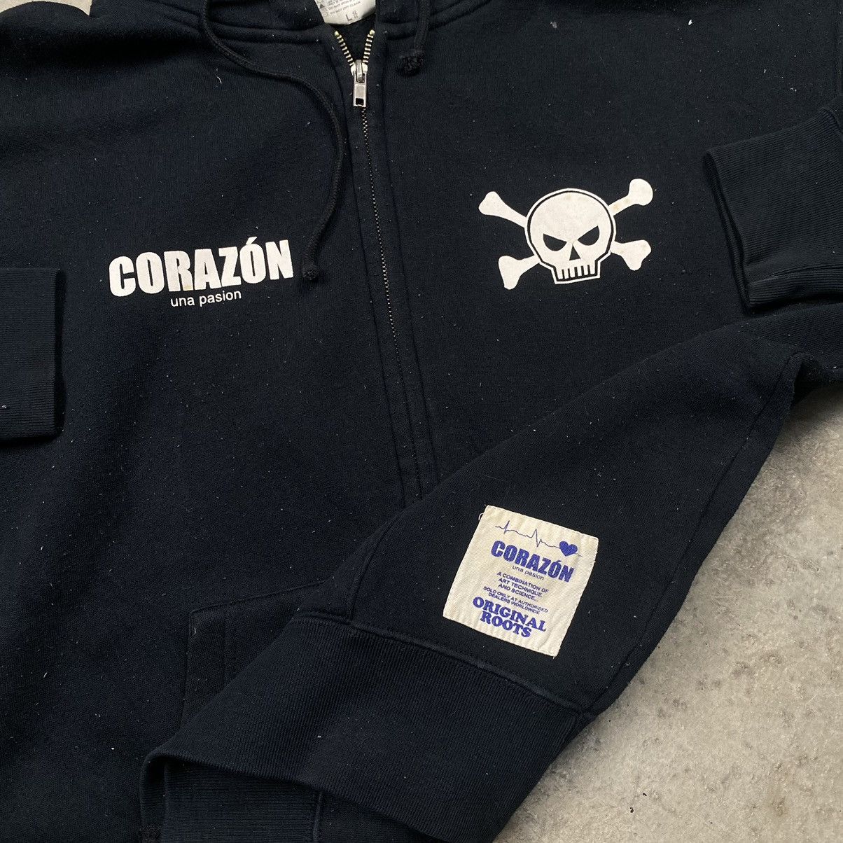 Vintage Rare y2k Corazon Una Passion Skull Skates Boxy Zip Up Size US M / EU 48-50 / 2 - 6 Thumbnail