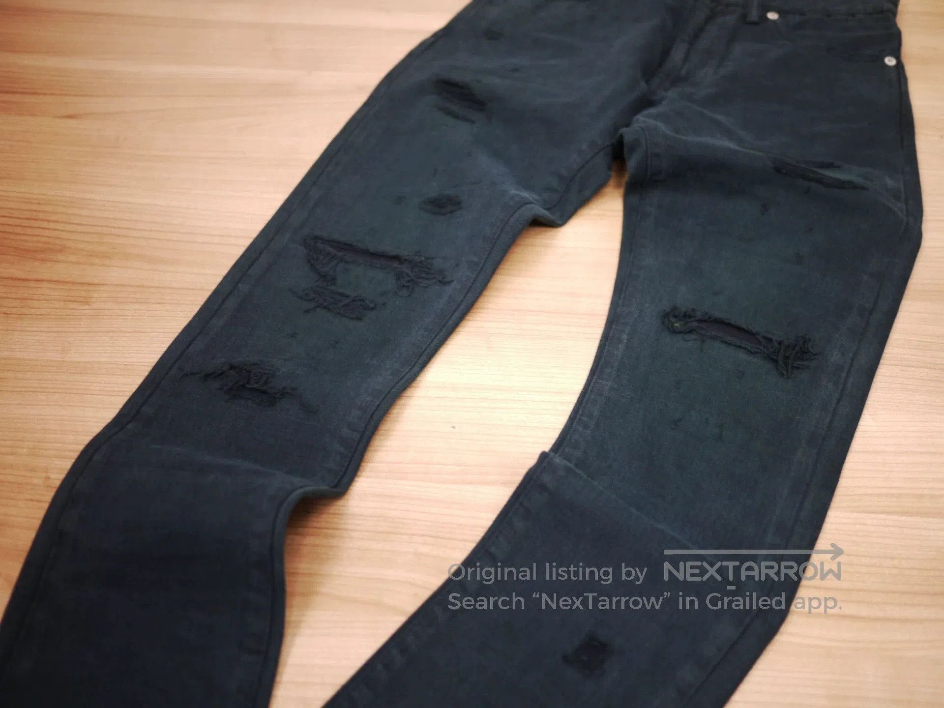 Visvim Black Distressed Denim Jeans Size 30. Size US 30 / EU 46 - 3 Thumbnail