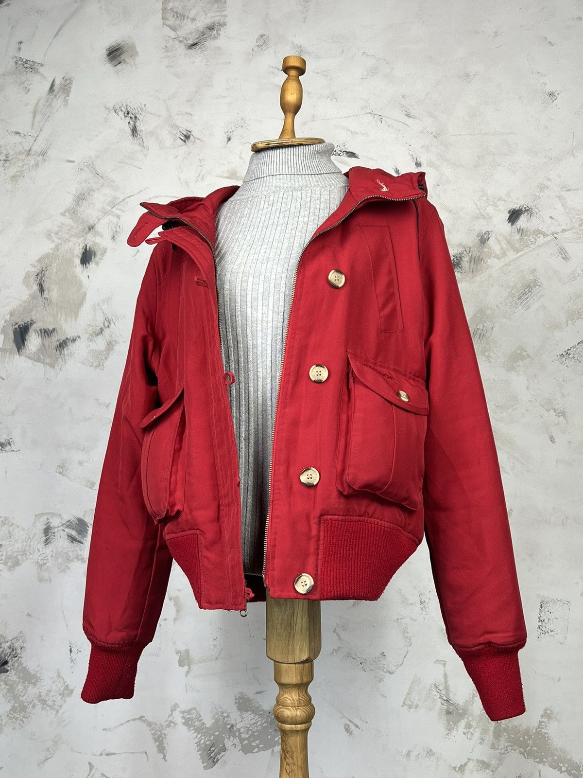 Woolrich Woolen Mills Vintage Woolrich Arctic Red Bomber Jacket Size L - XL Size XL / US 12-14 / IT 48-50 - 1 Thumbnail