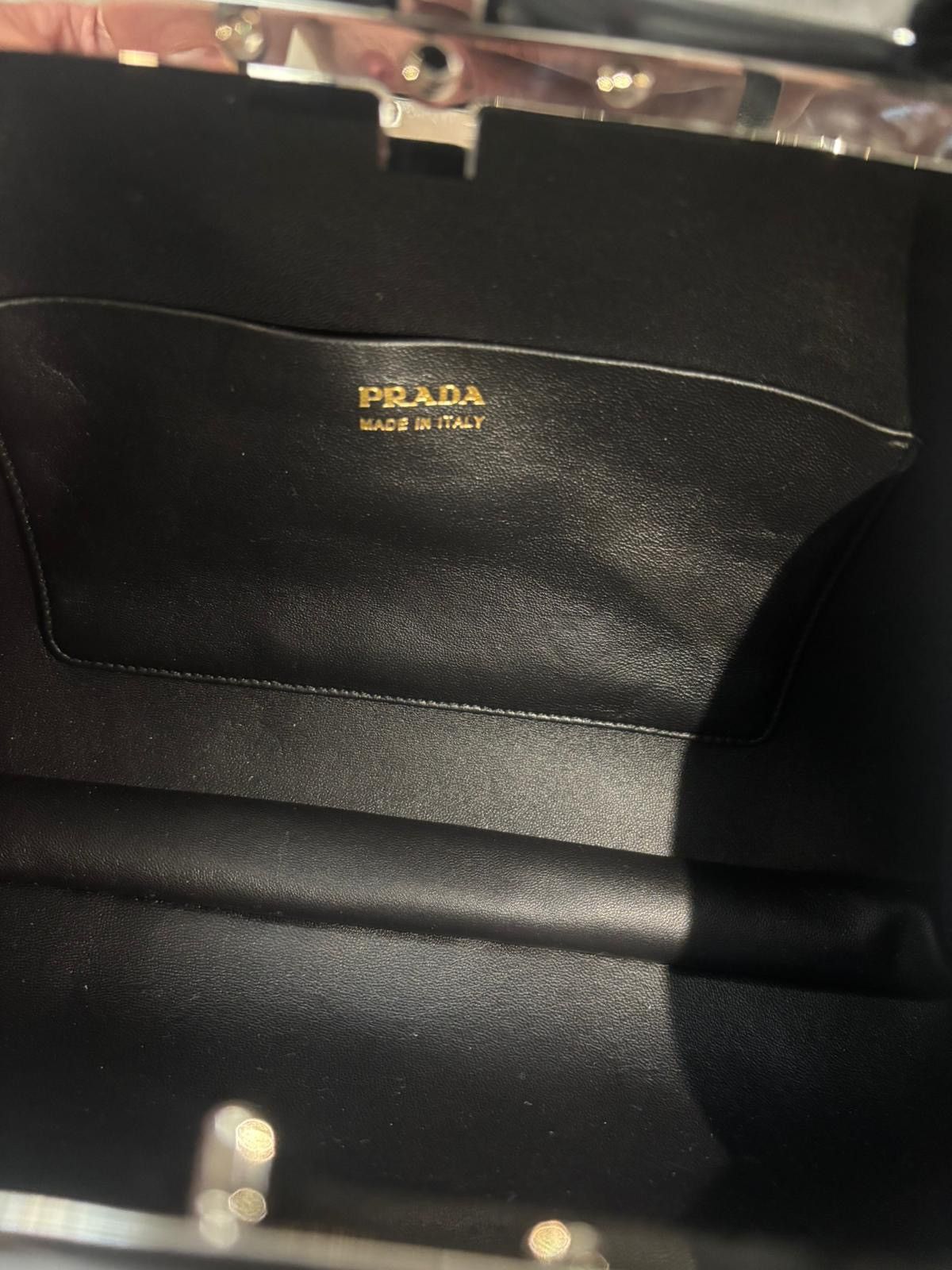 Prada Prada Borsa Cerniera in pelle black leather handbag Size ONE SIZE - 6 Thumbnail