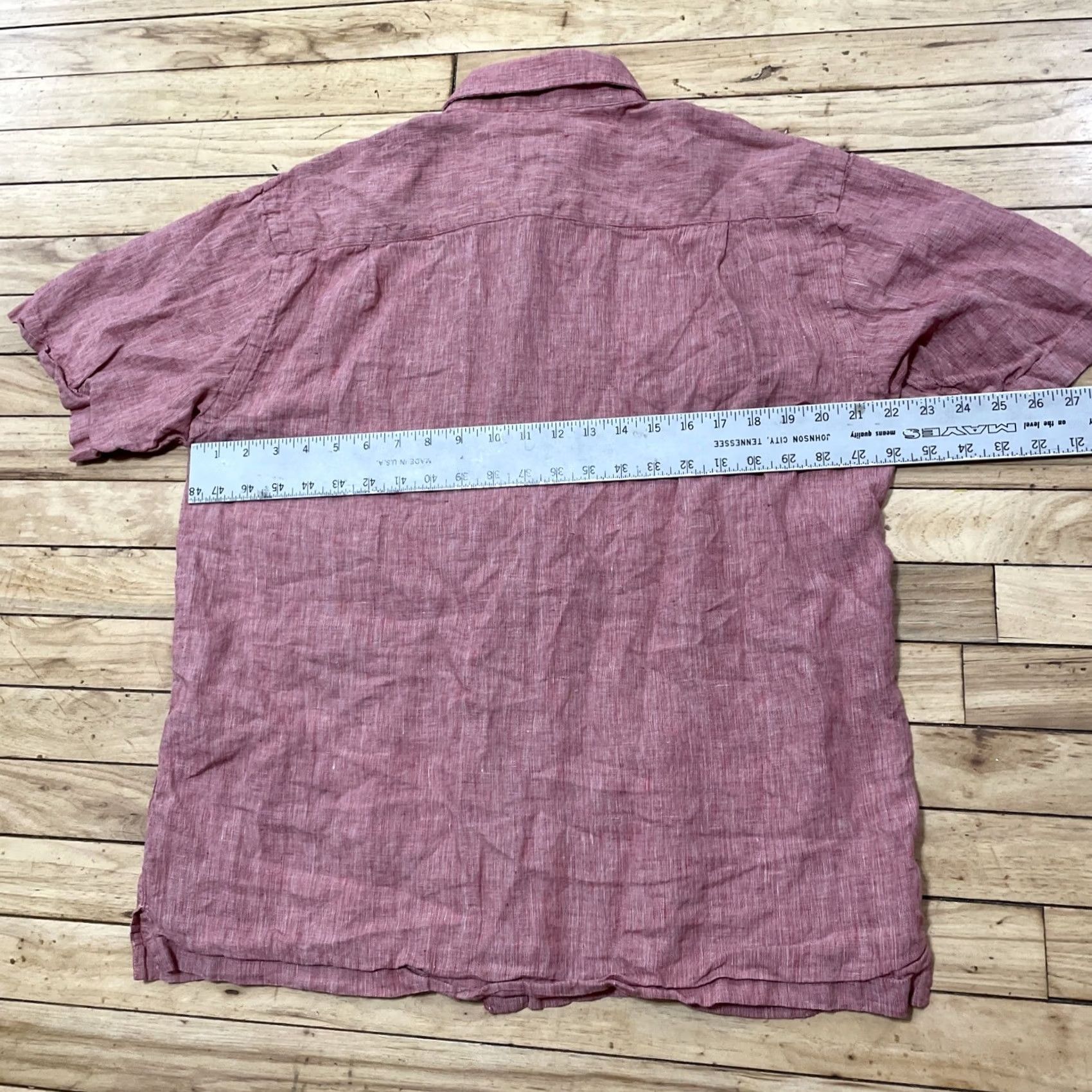 Orvis Orvis 100% Linen Shirt Men M Light Salmon Red Casual Beachy Preppy Button Down Size US M / EU 48-50 / 2 - 7 Thumbnail