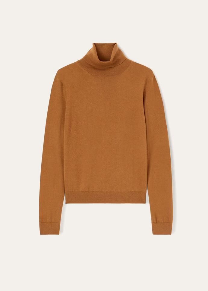 o1w1db10724 Neo Piuma Turtleneck Sweater in Brown