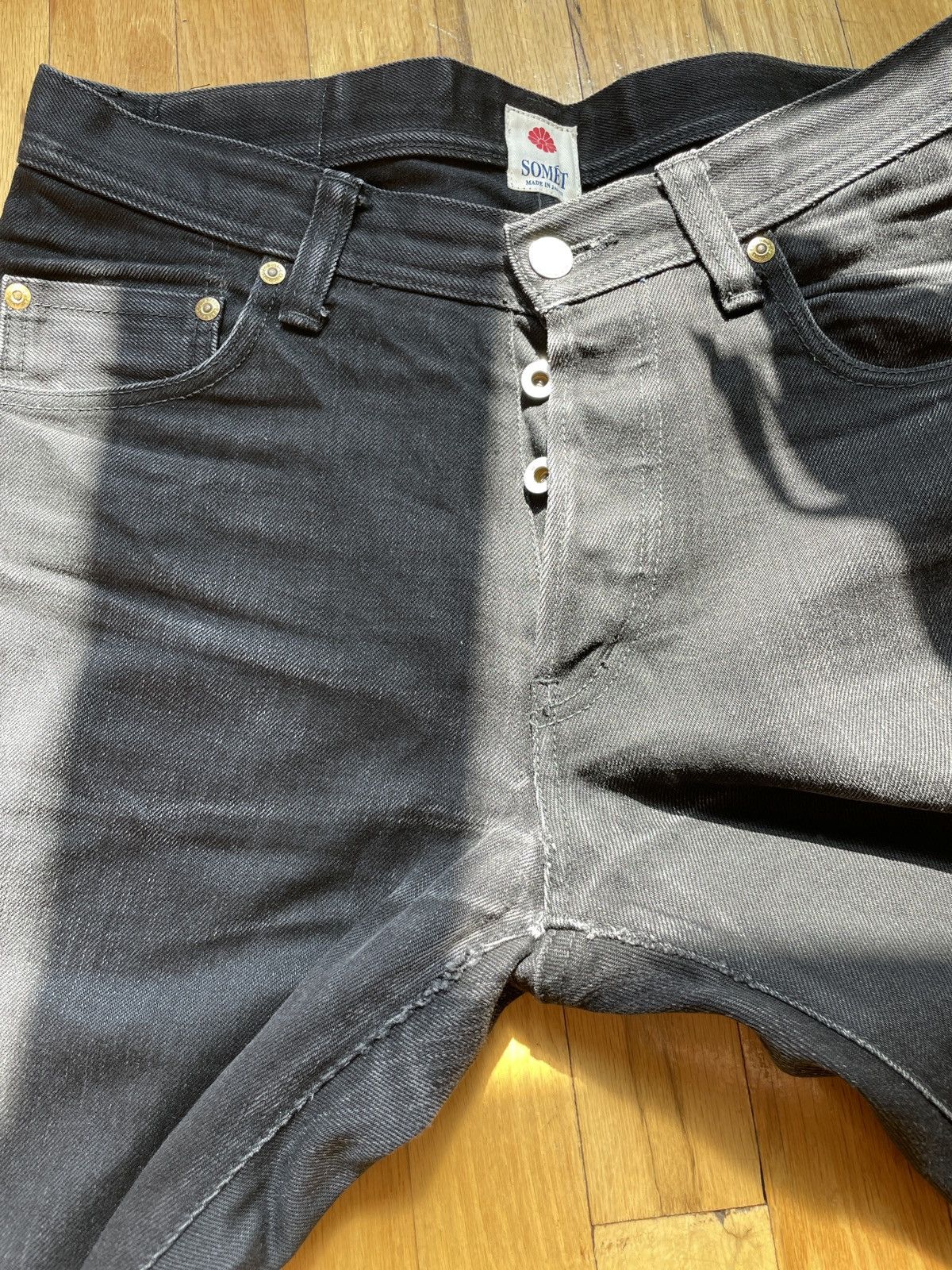 SOMET Somet 005 Raw Denim Black x White Size US 30 / EU 46 - 9 Thumbnail