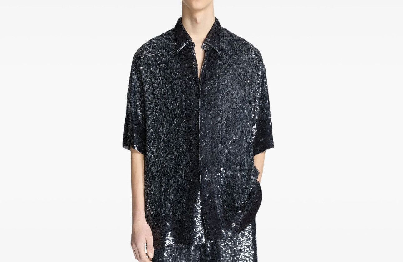 Dries Van Noten Dries Van Noten Sequined shirt Size US L / EU 52-54 / 3 - 7 Thumbnail