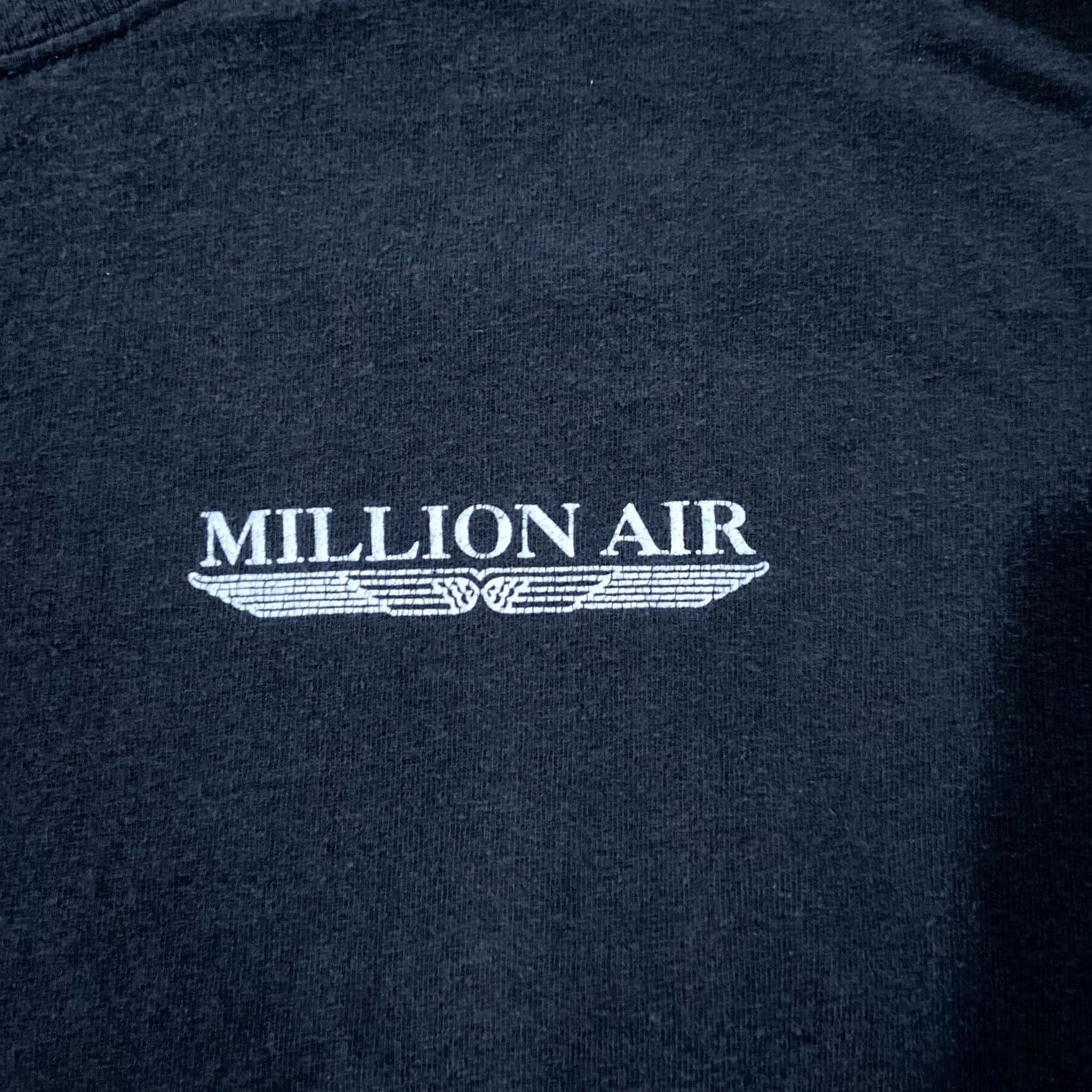 Gildan Mens XL Gildan T-Shirt Double-Sided Military Fighter Jet Crew Neck Short Sleeve Black Cotton Army Theme Shirts Size US XL / EU 56 / 4 - 2 Thumbnail