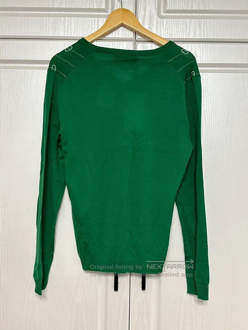 Gucci Gucci Logo printed embroidered V-neck sweater Size US S / EU 44-46 / 1 - 3 Thumbnail