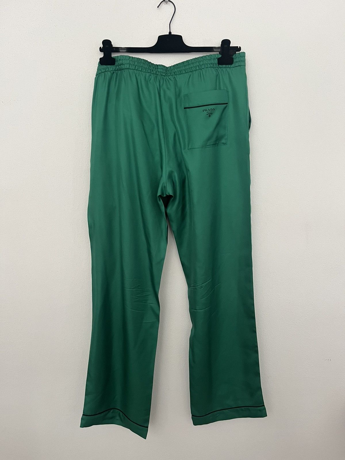 Prada Prada casual green silk pajama drawstring pants Size US 33 - 3 Thumbnail