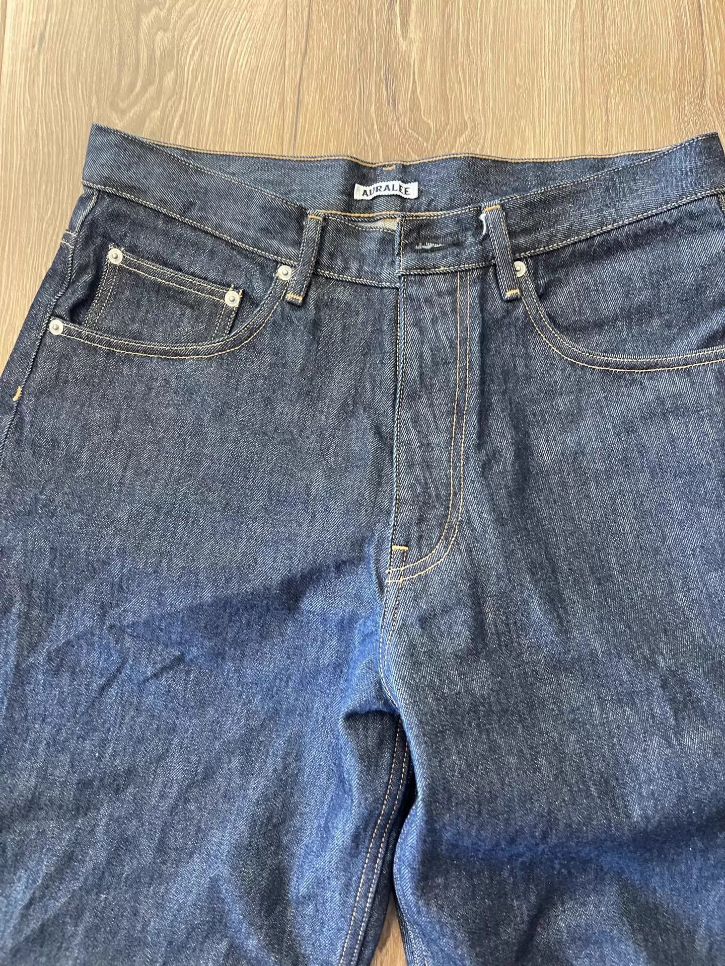 Auralee AURALEE Hard Twist Rope Dyed Washed Jeans 32 108 Worn Japan Size US 32 / EU 48 - 3 Thumbnail