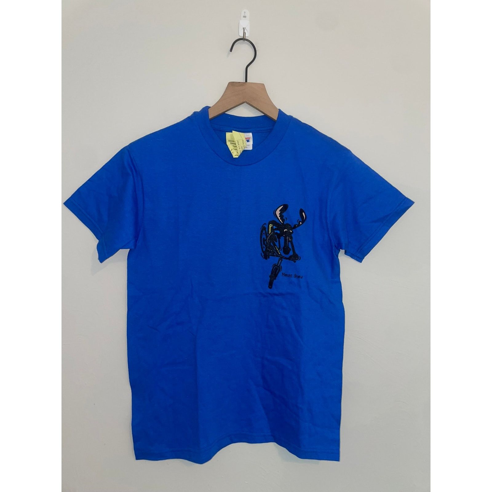 Hanes Youth Vintage Mount Snow Shirt Moose Biking Kid's Tee 90s L Size L / US 10 / IT 46 - 1 Thumbnail