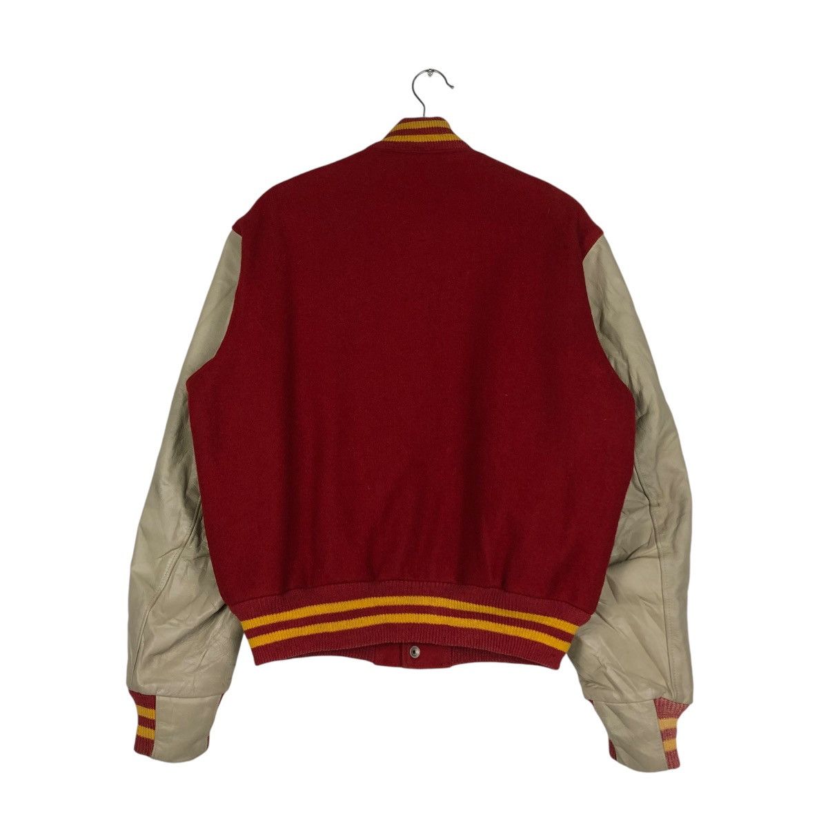 Golden Bear 🔥VTG VARSITY JUMPER BOMBER JACKET LEATHER GOLDEN BEAR USA Size US L / EU 52-54 / 3 - 10 Thumbnail