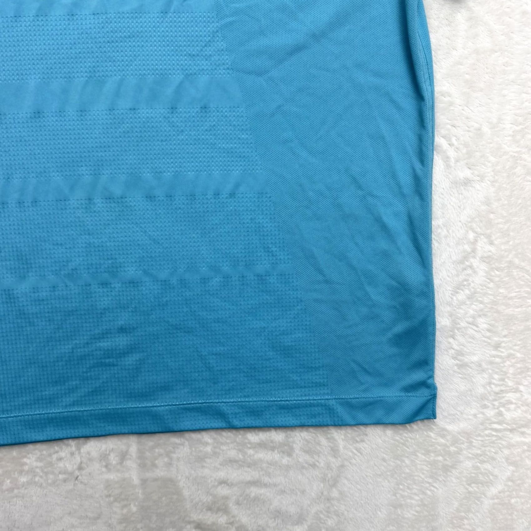 Nike Nike Dri-FIT Polo Shirt Mens XL Blue Textured Stripe Golf Performance Shirt Size US XL / EU 56 / 4 - 5 Thumbnail